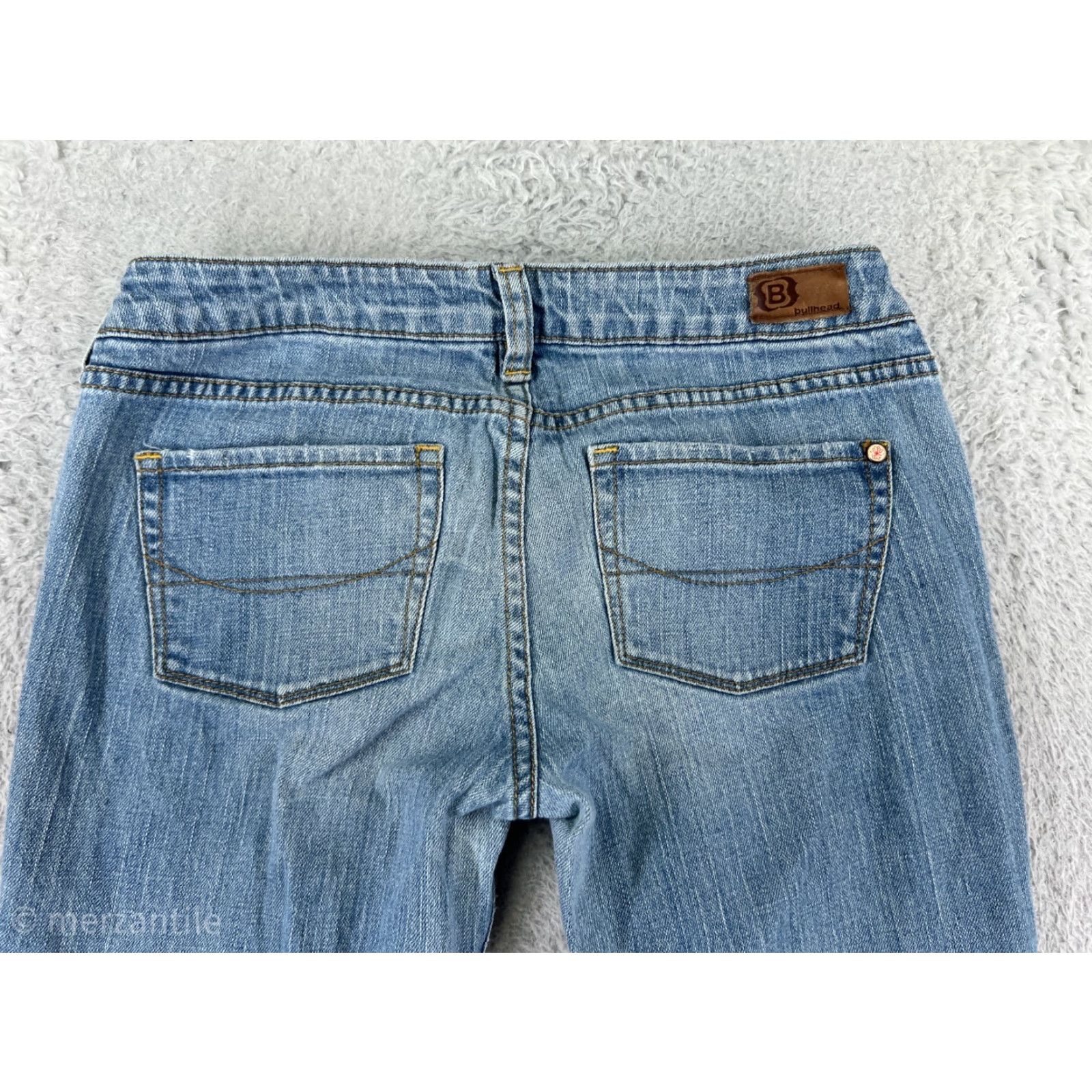 Vintage Bullhead Jeans Women 5 Blue Denim Straight Leg 5-Pocket Stretch Size 27" / US 4 / IT 40 - 3 Thumbnail