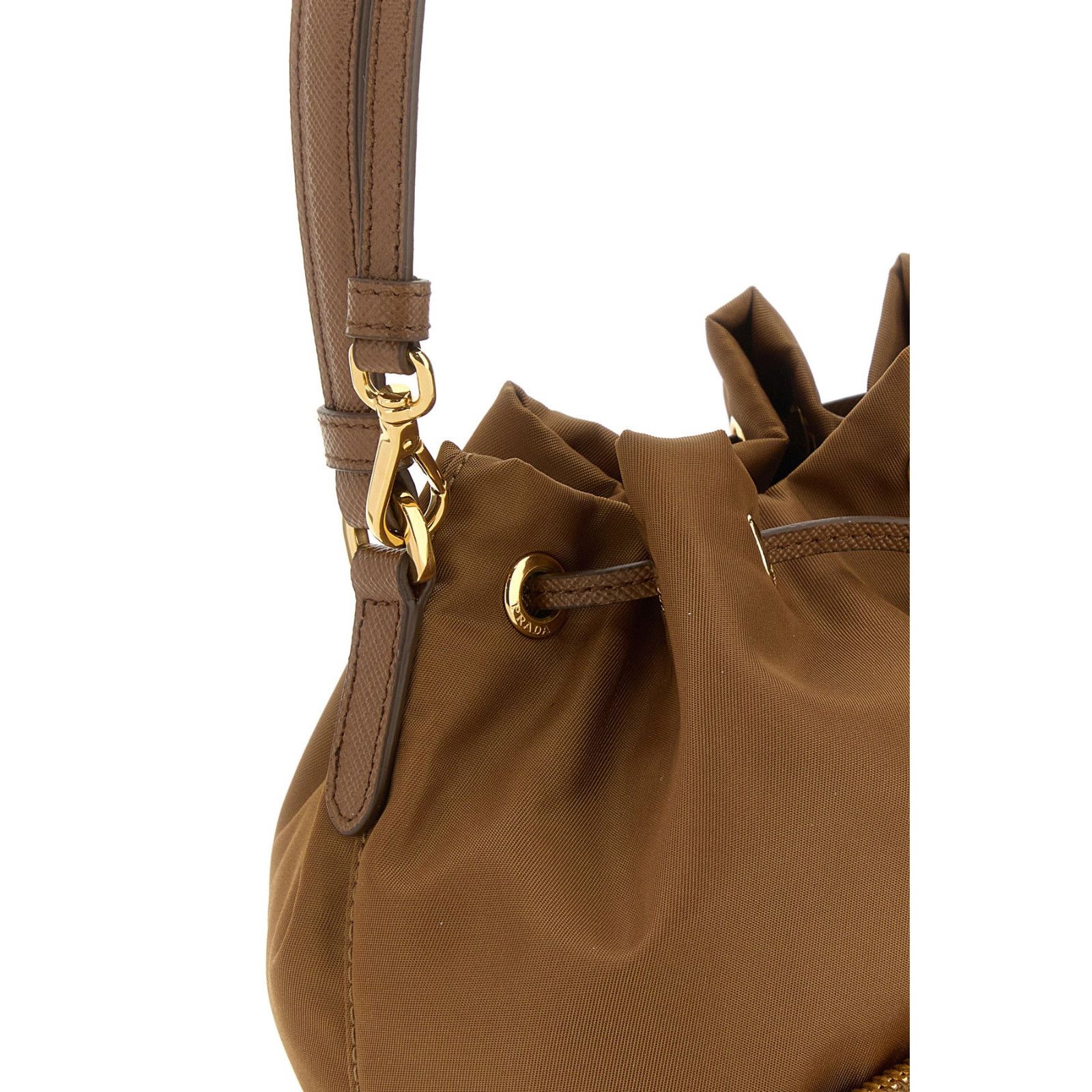 Prada PRADA Duet $1950 Brandy Nylon Bucket Bag New & Authentic Size ONE SIZE - 4 Thumbnail