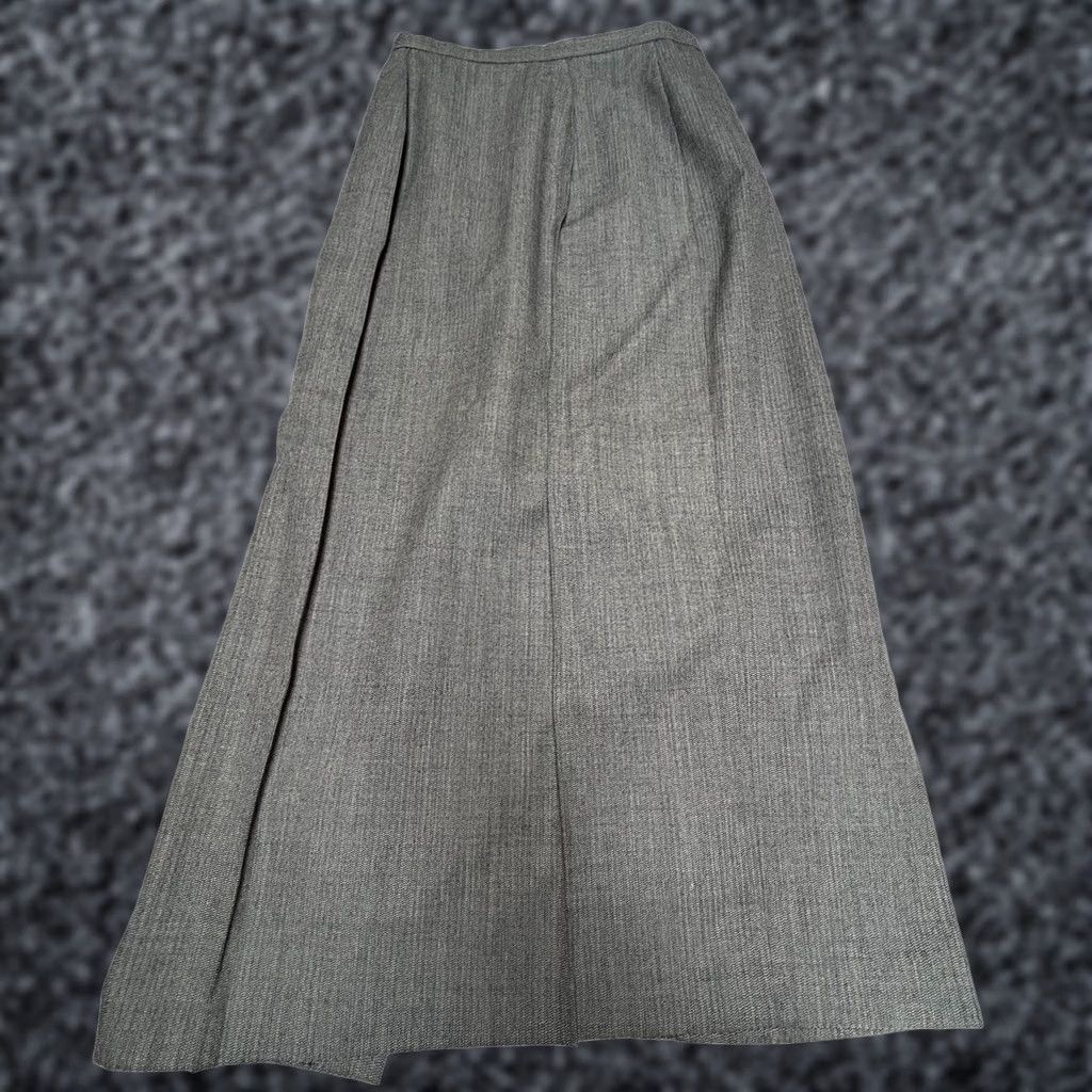 Vintage Harve Bernardo Maxi Skirt Wool Front Slit Gray Size 8 Women Long Collection Size 30" / US 8 / IT 44 - 1 Thumbnail