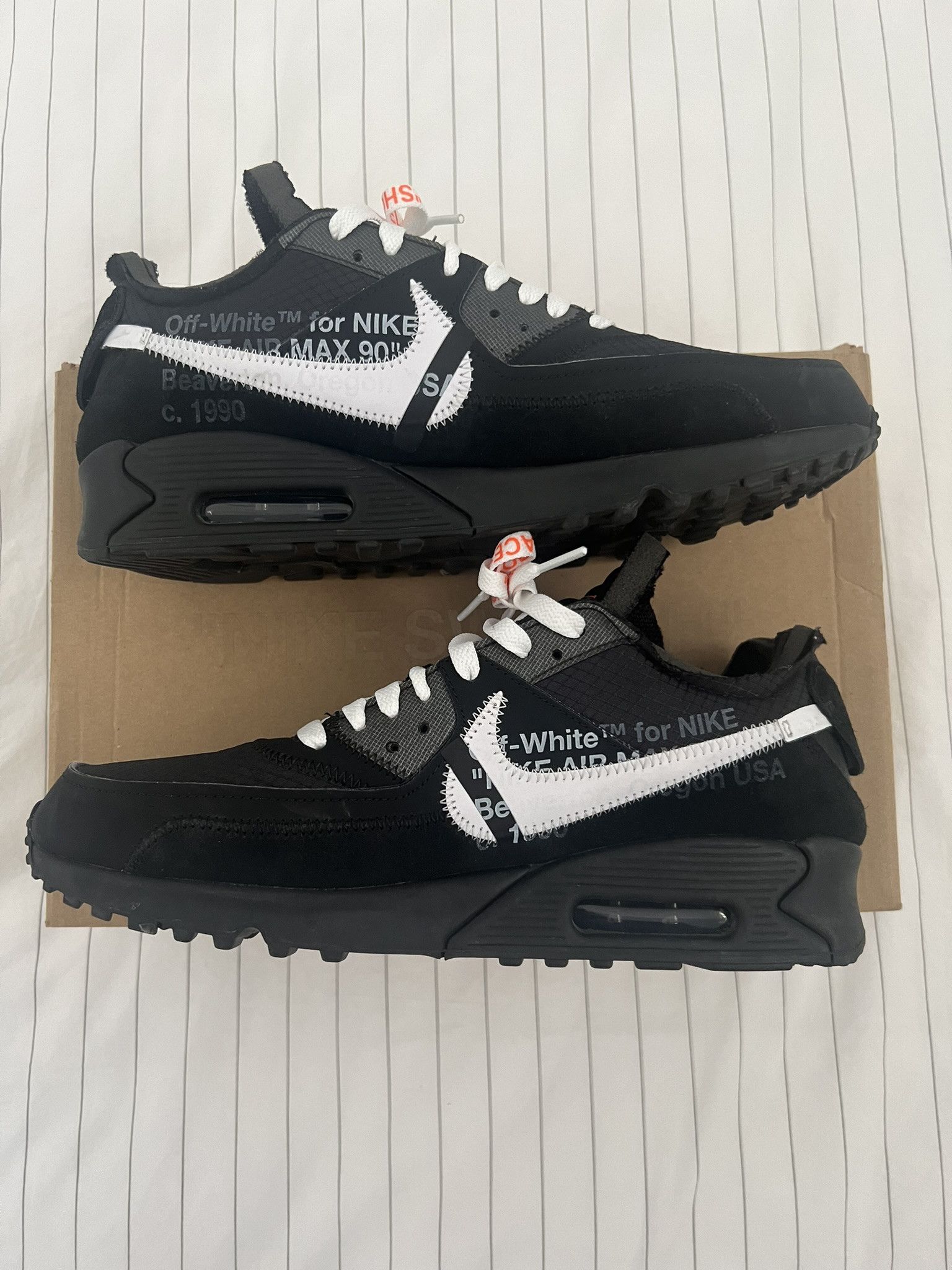 Nike × Off-White Off-White Nike Air Max 90 Black Size US 9 / EU 42 - 3 Thumbnail
