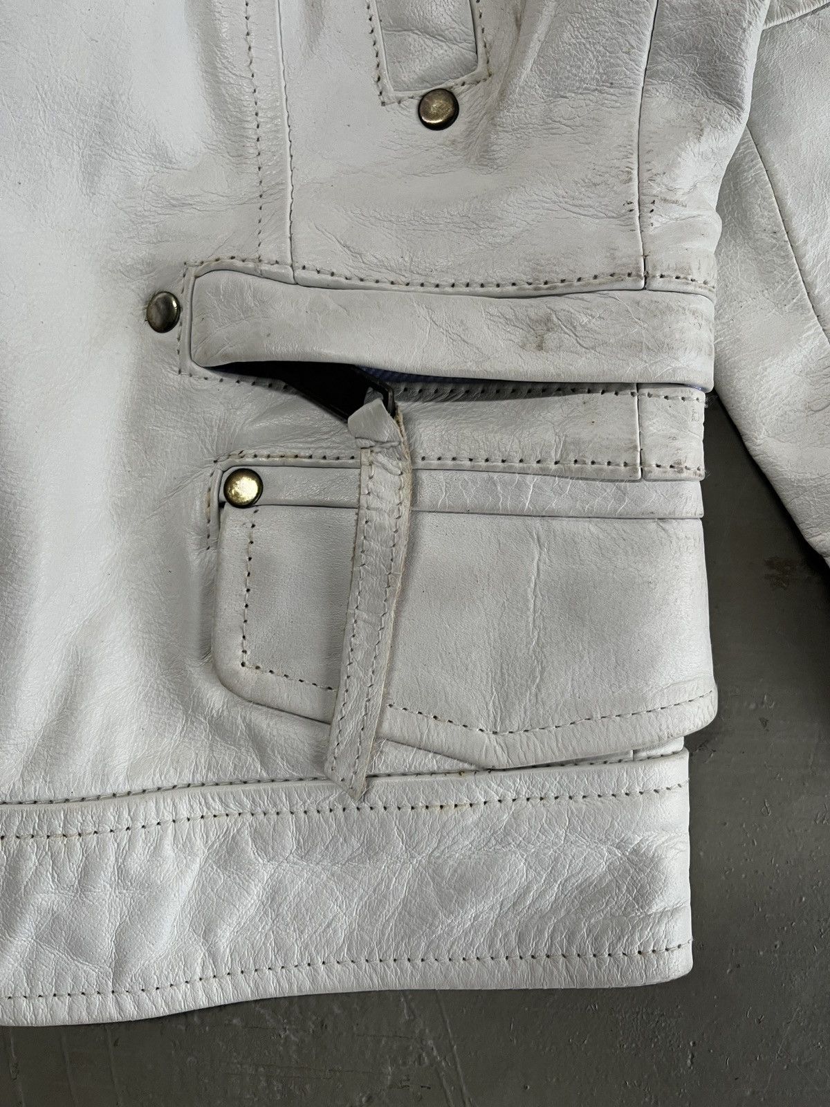 Diesel Y2K Shake-Shake Genuine Leather Double Collar Riding Jacket Size US S / EU 44-46 / 1 - 11 Thumbnail