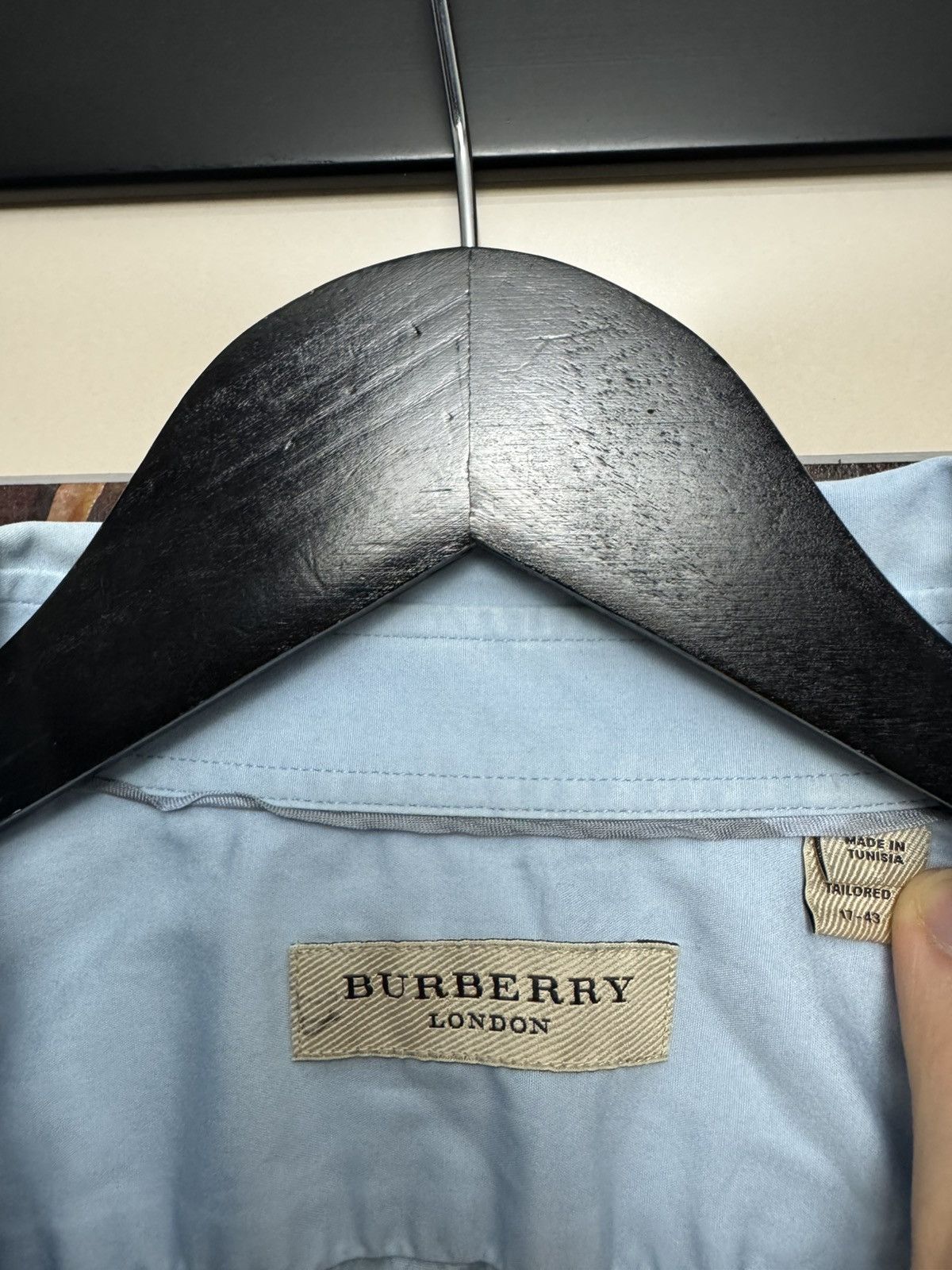 Burberry Burberry London Button Up Casual Shirt Blue Tailored Luxury Size US XL / EU 56 / 4 - 3 Thumbnail