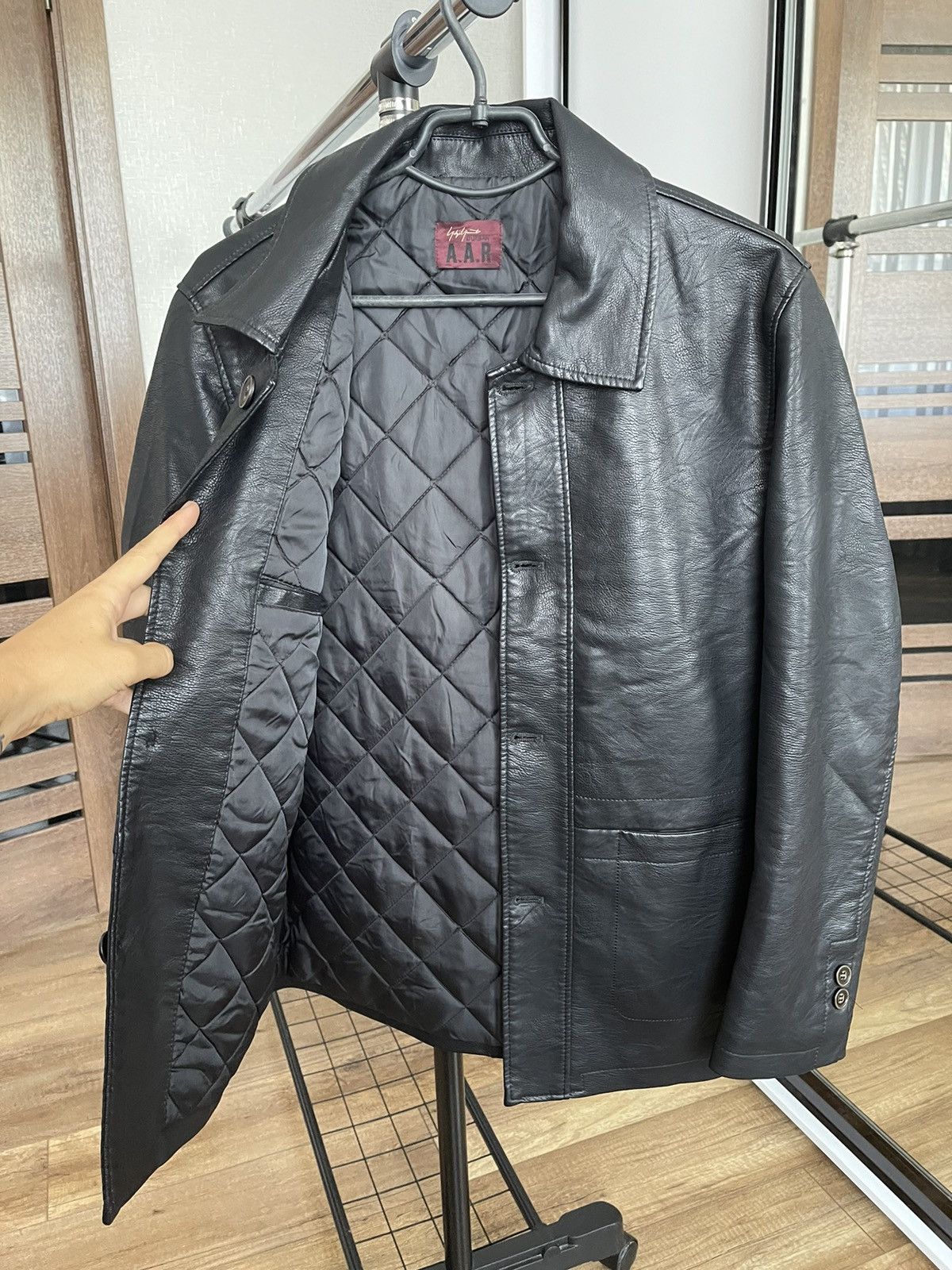 Japanese Brand A.A.R Yohji Yamamoto Vintage Leather Jacket Japan 90s Size US L / EU 52-54 / 3 - 10 Thumbnail