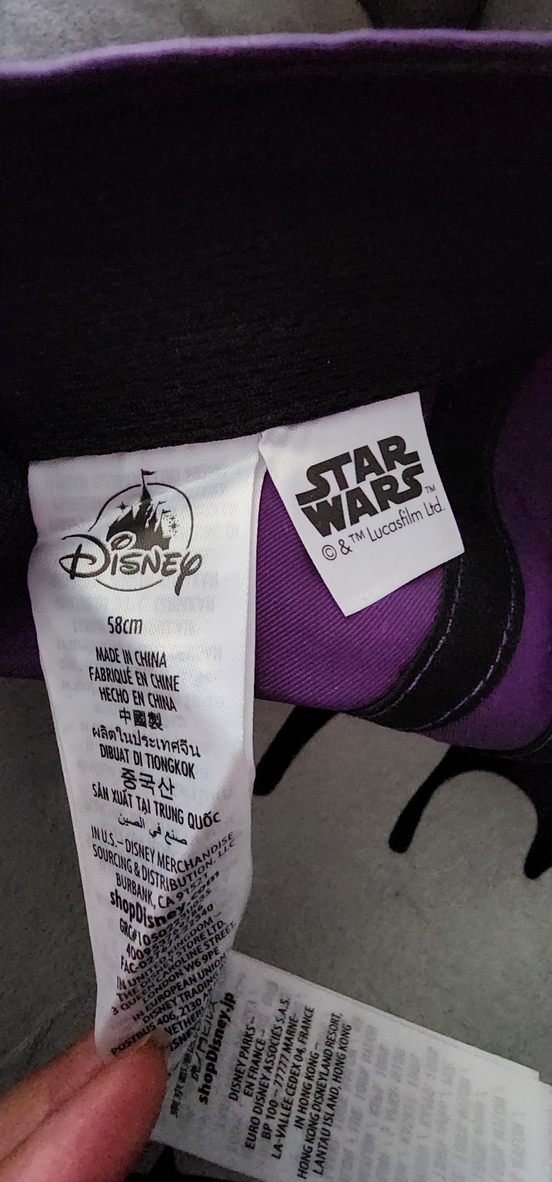 Disney NWT Disney Star Wars Purple Adjustable 5 Panel Hat Cap Adult Size ONE SIZE - 5 Thumbnail