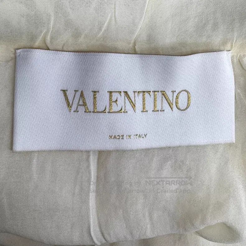 Valentino Valentino Beige lace lapel long-sleeved dress Size S / US 4 / IT 40 - 3 Thumbnail