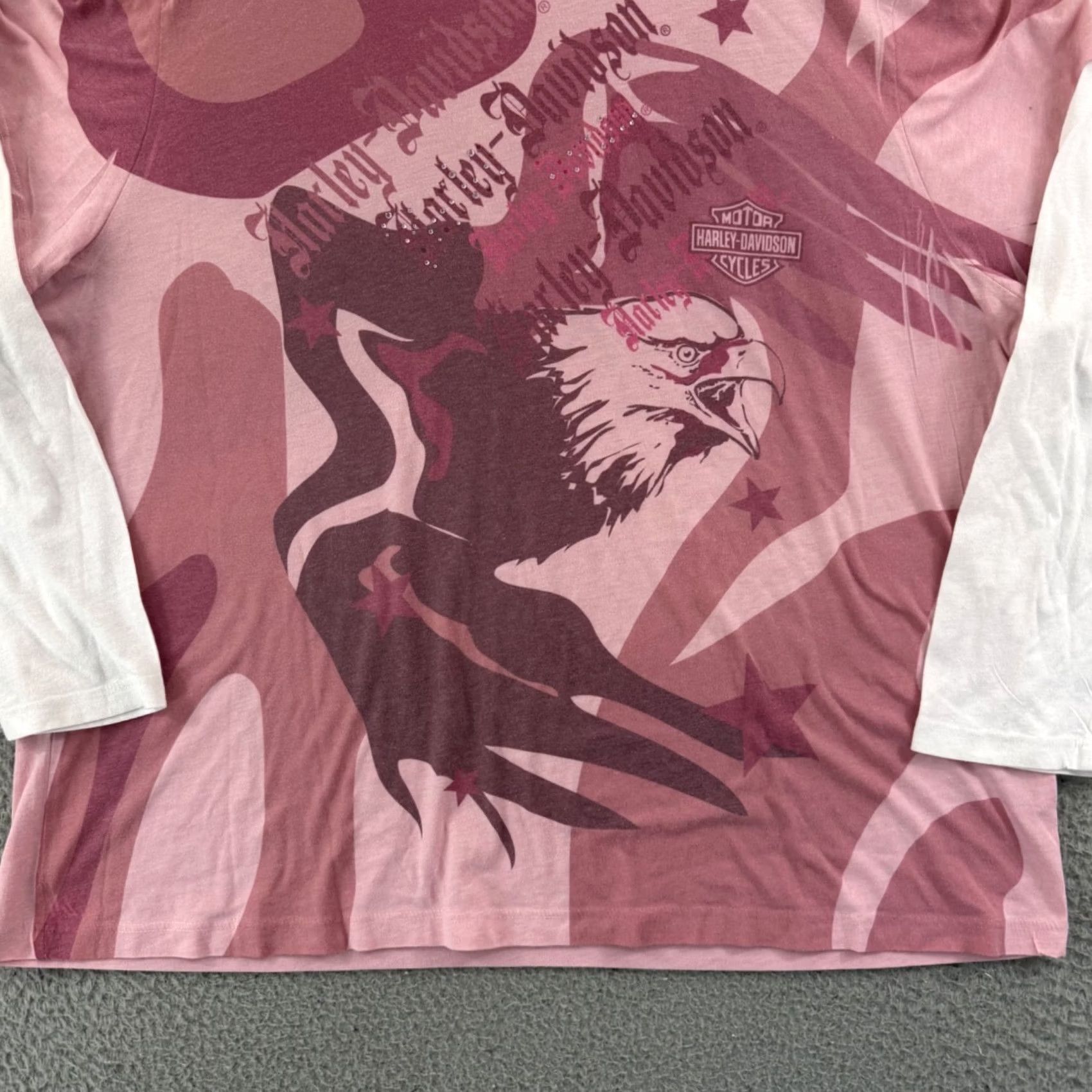 Harley Davidson Harley Davidson Shirt Womens 2W Pink Women Screaming Eagle Long Sleeve Motorcycle USA Size XS / US 0-2 / IT 36-38 - 2 Thumbnail