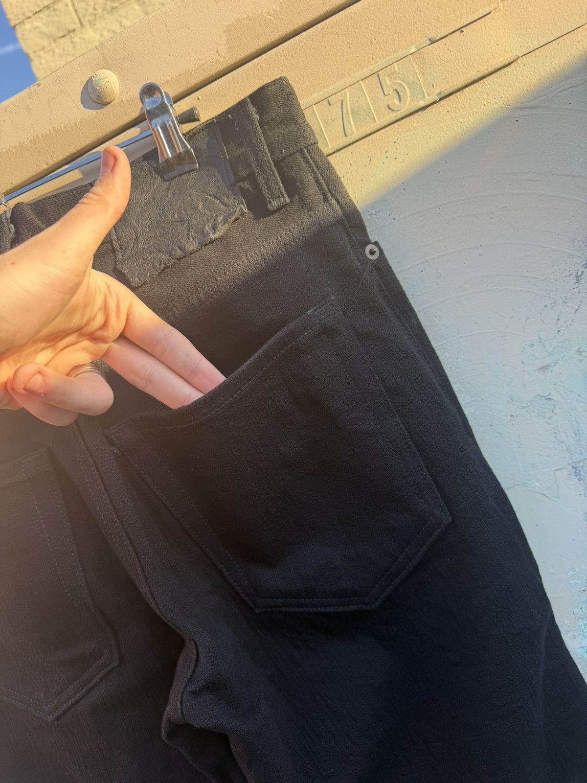 K-Two Studios KTWO 18 oz Black Selvedge Bootcut Jeans Size US 30 / EU 46 - 9 Thumbnail