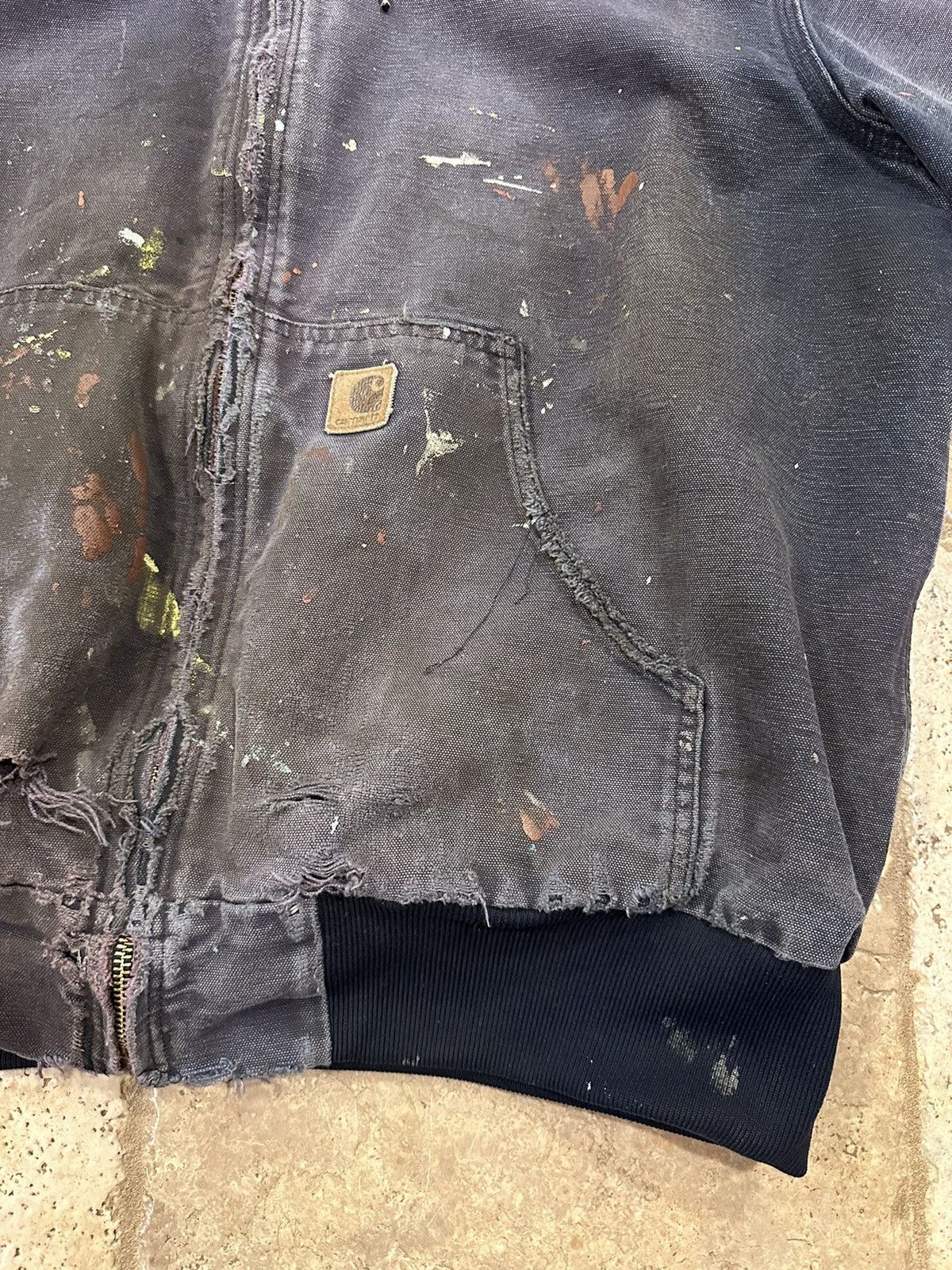 Carhartt Vintage Carhartt Faded Thrashed Hooded Distress Work Jacket Size US XL / EU 56 / 4 - 7 Thumbnail