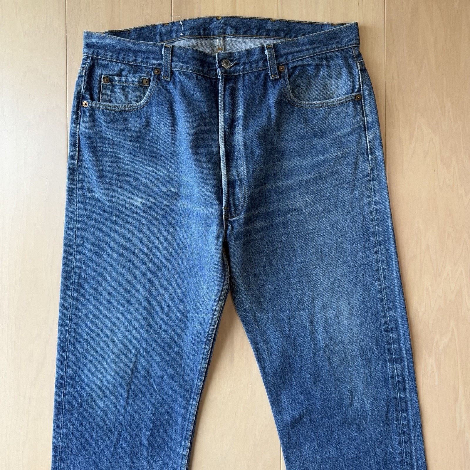 Levi's Vintage Levis 501 Jeans 37 Blue 80s Dark Wash Made in USA Size US 37 - 3 Thumbnail