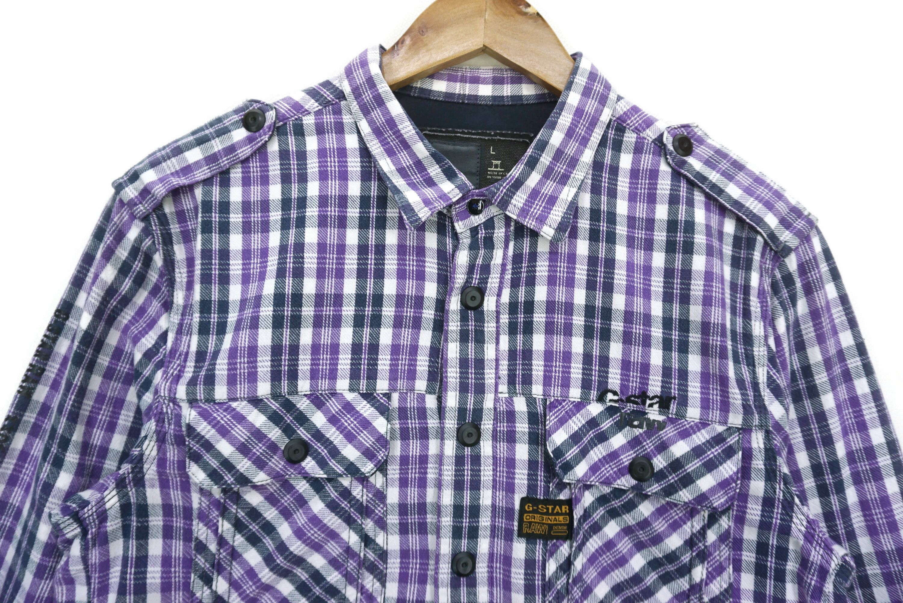 G-Star Maple Flan F Overshirt Flannel size L Snap Button Down Size US L / EU 52-54 / 3 - 3 Thumbnail