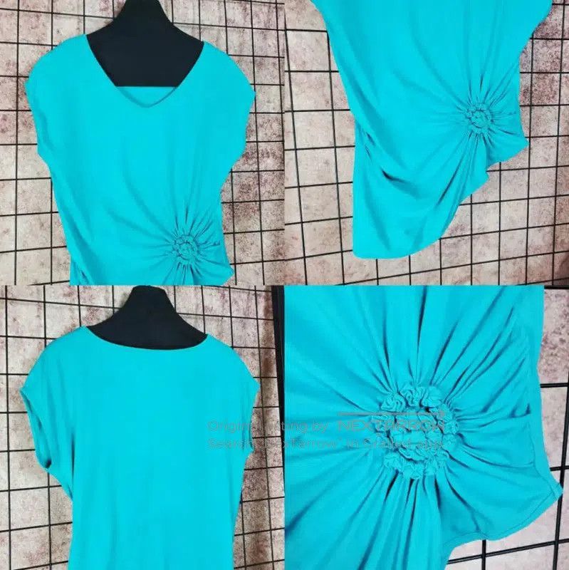 Givenchy Givenchy Women's Embroidered Blue Cotton T-Shirt . Size L / US 10 / IT 46 - 4 Thumbnail