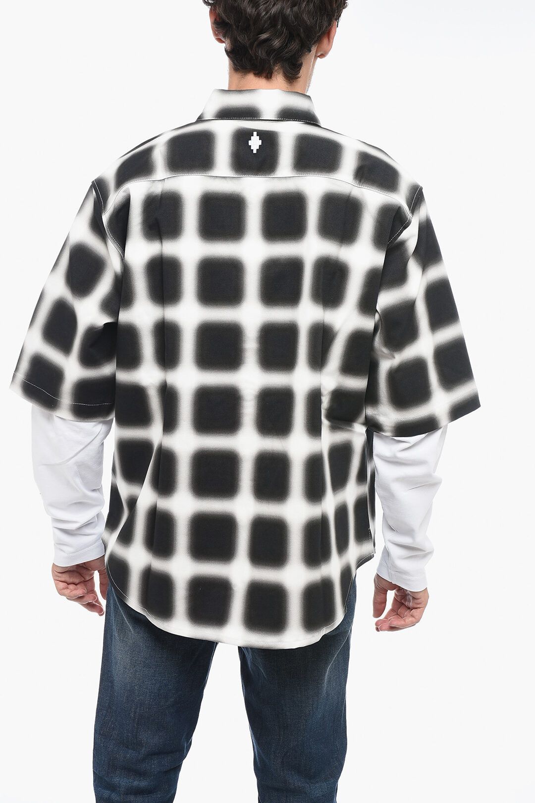 Marcelo Burlon og1mm0824 Check Cotton Shirt in Black White Size US S / EU 44-46 / 1 - 2 Thumbnail