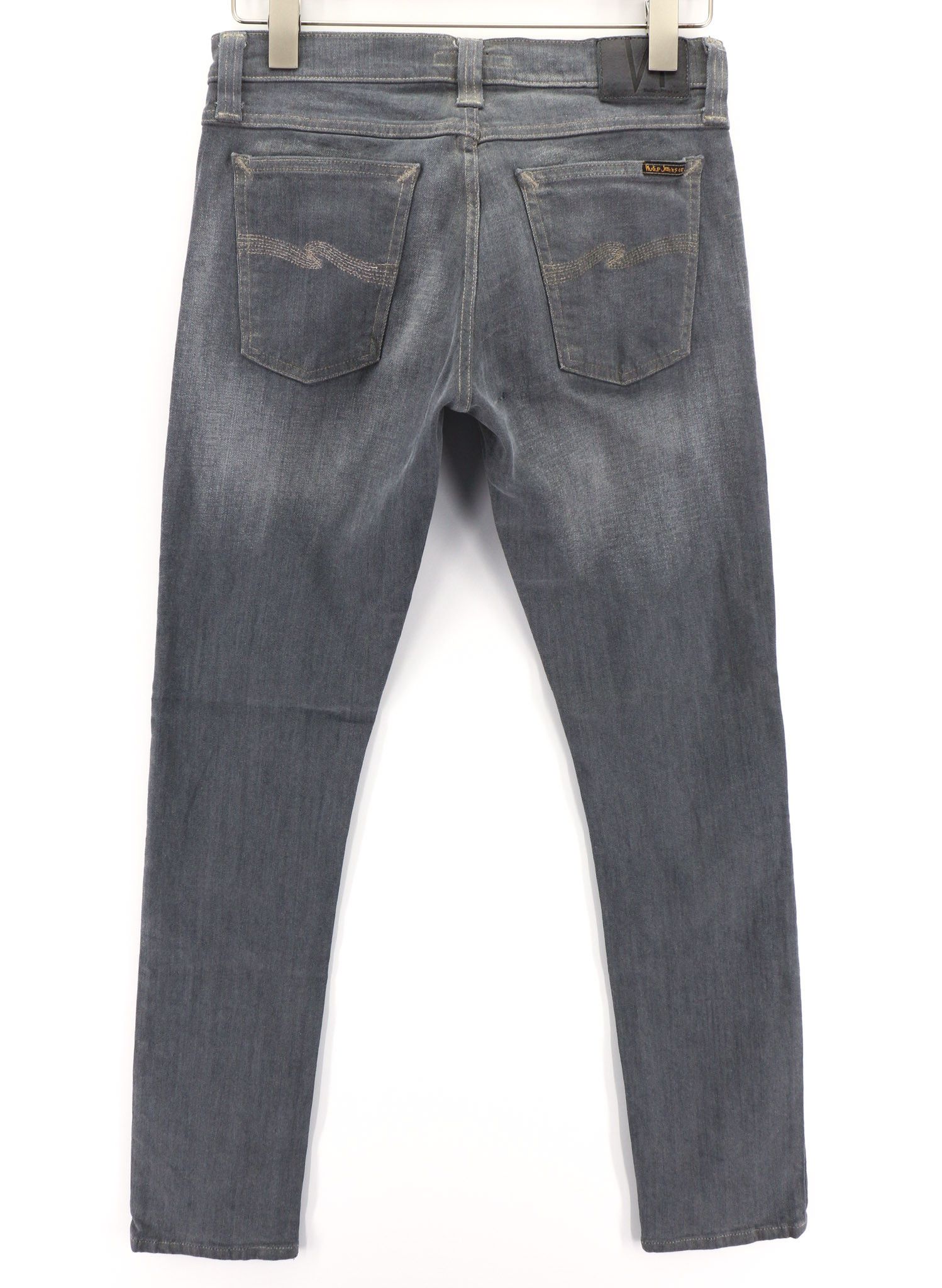 Nudie Jeans TIGHT LONG JOHN W29/L32 Organic Charcoal Denim Fit 80680 Size US 29 - 2 Thumbnail