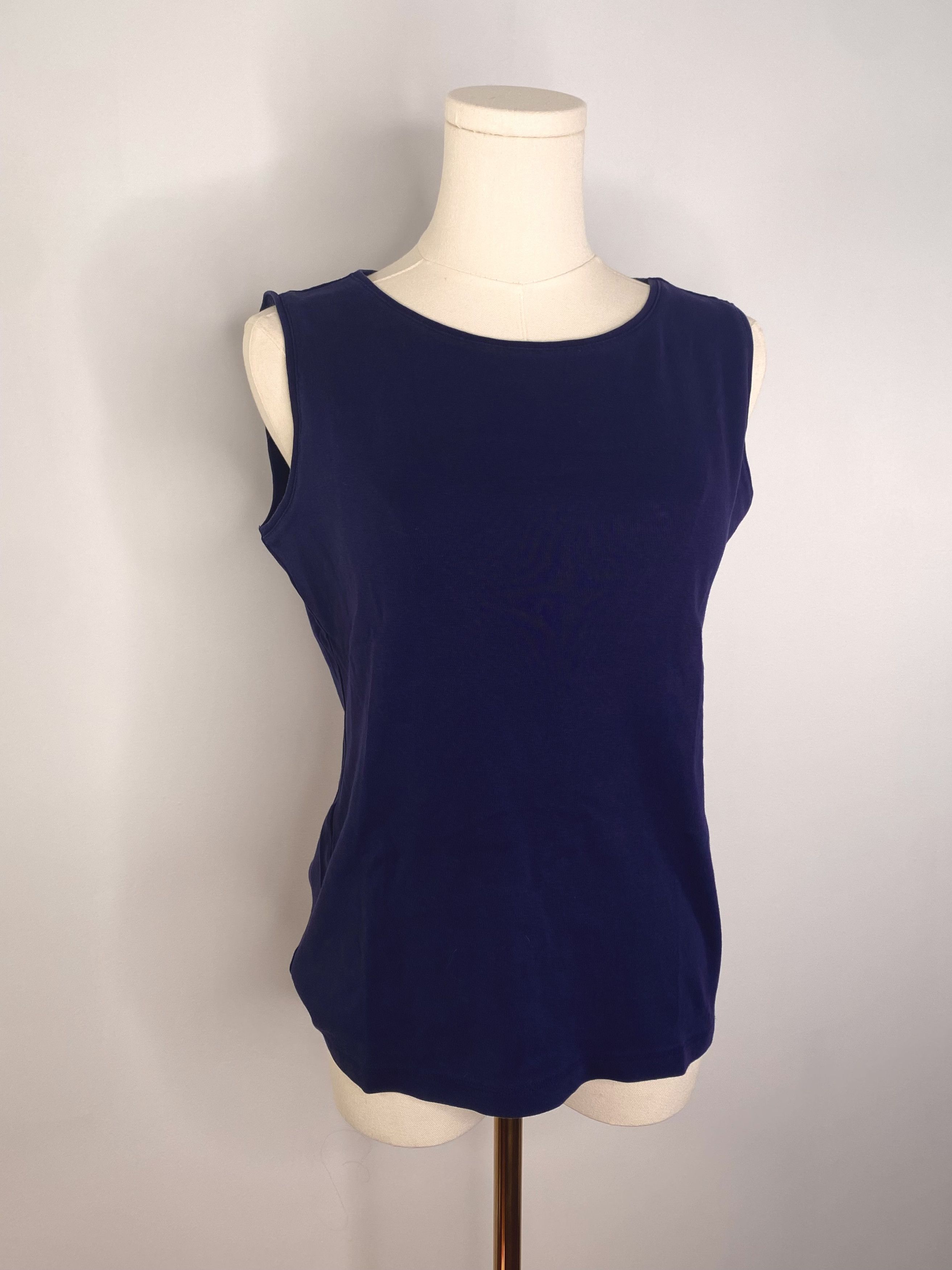 Vintage Karen Scott - Blue Sleeveless Tank Top Size ONE SIZE - 1 Thumbnail