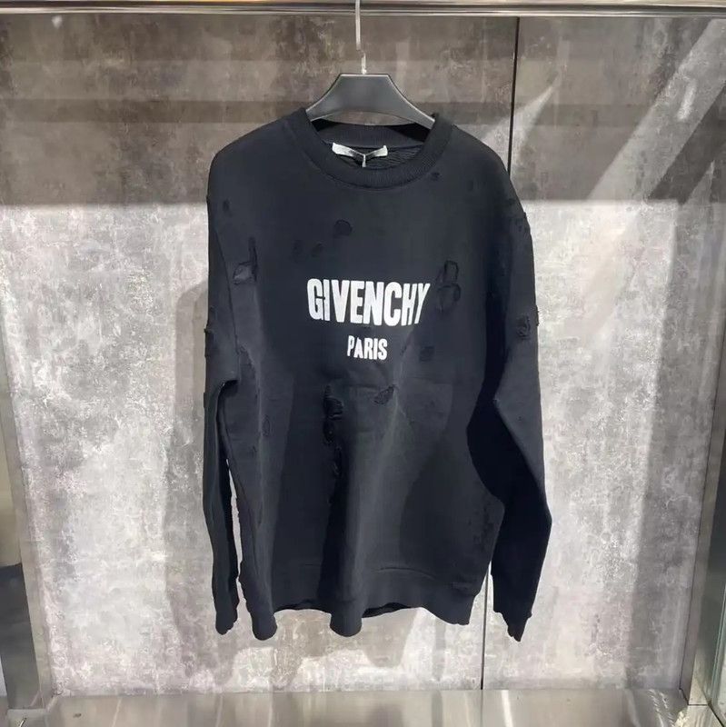 Givenchy Givenchy Black Cotton Men's Sweatshirt 0089 Size US XL / EU 56 / 4 - 1 Thumbnail