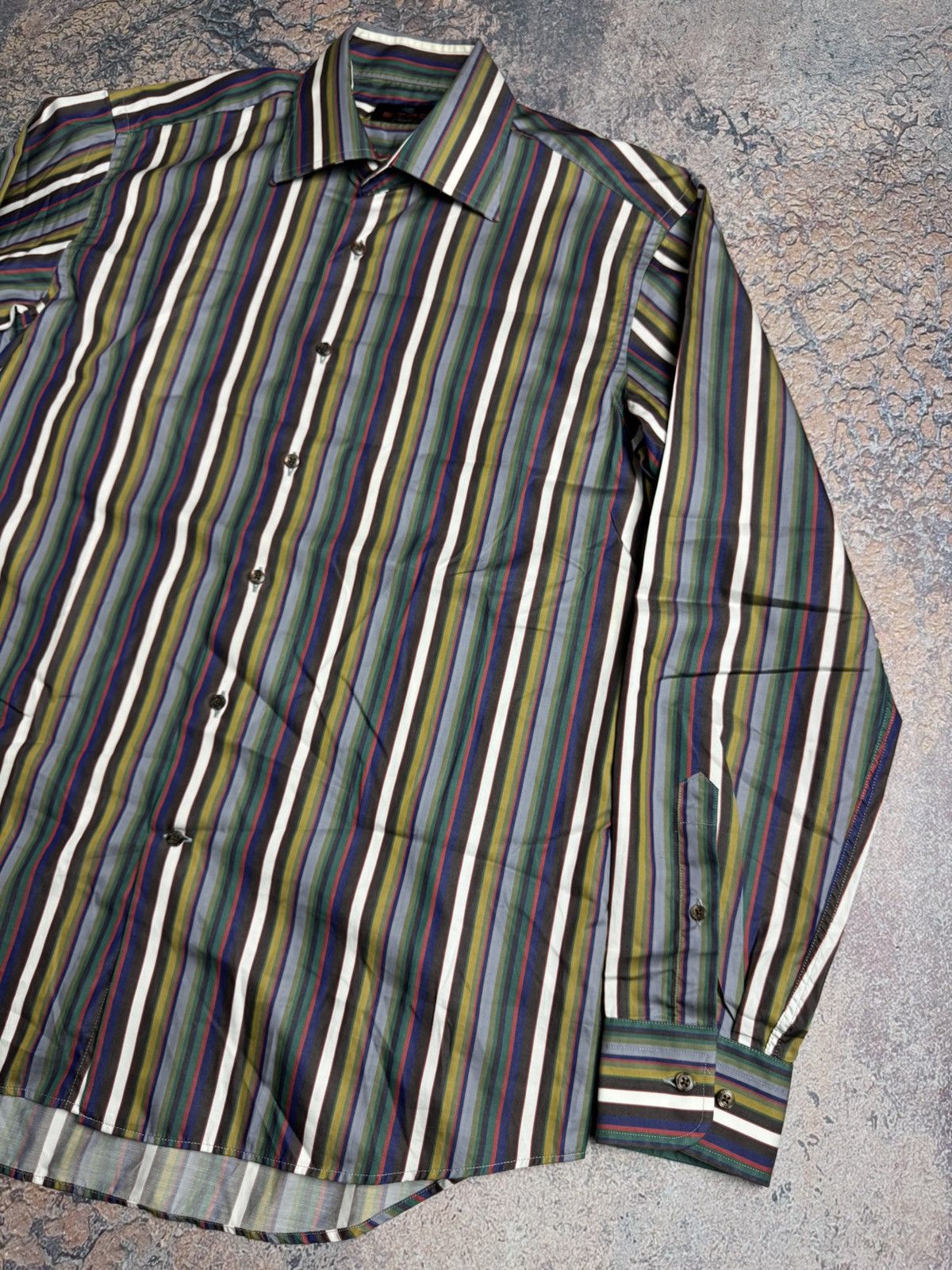 Etro Etro Multicolor Striped Button Down Shirt Italian Size 42 Size US M / EU 48-50 / 2 - 4 Thumbnail