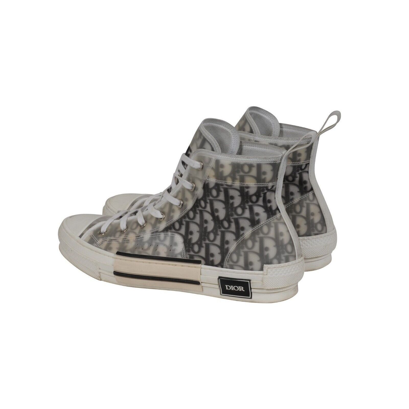 Dior B23 High Top Sneakers Black White Oblique Size US 12 / EU 45 - 5 Thumbnail