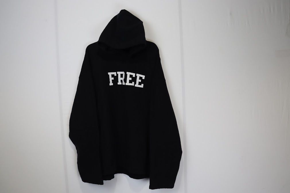 Balenciaga o1rshd Free Medium Molleton No Rib Hoodie in Black/White Size US M / EU 48-50 / 2 - 6 Thumbnail