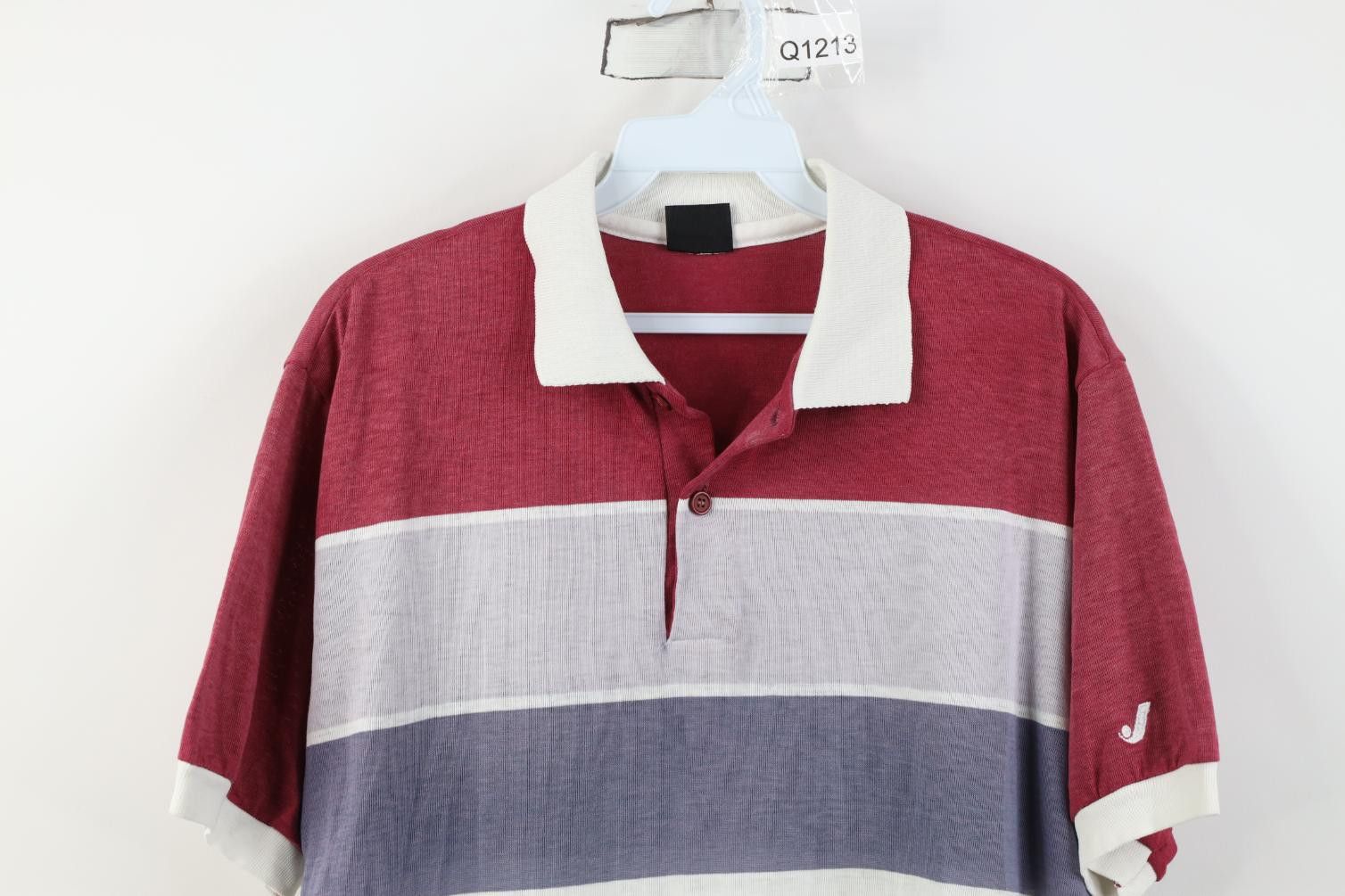 Vintage Vintage 70s 80s Streetwear Block Knit Golf Polo Shirt USA Size US XL / EU 56 / 4 - 2 Thumbnail
