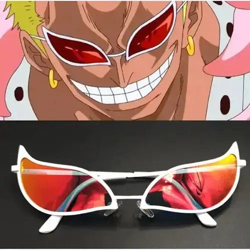 Japanese Brand Doflamingo Cosplay Glasses Anime Cat Eye Sunglasses Size ONE SIZE - 3 Thumbnail