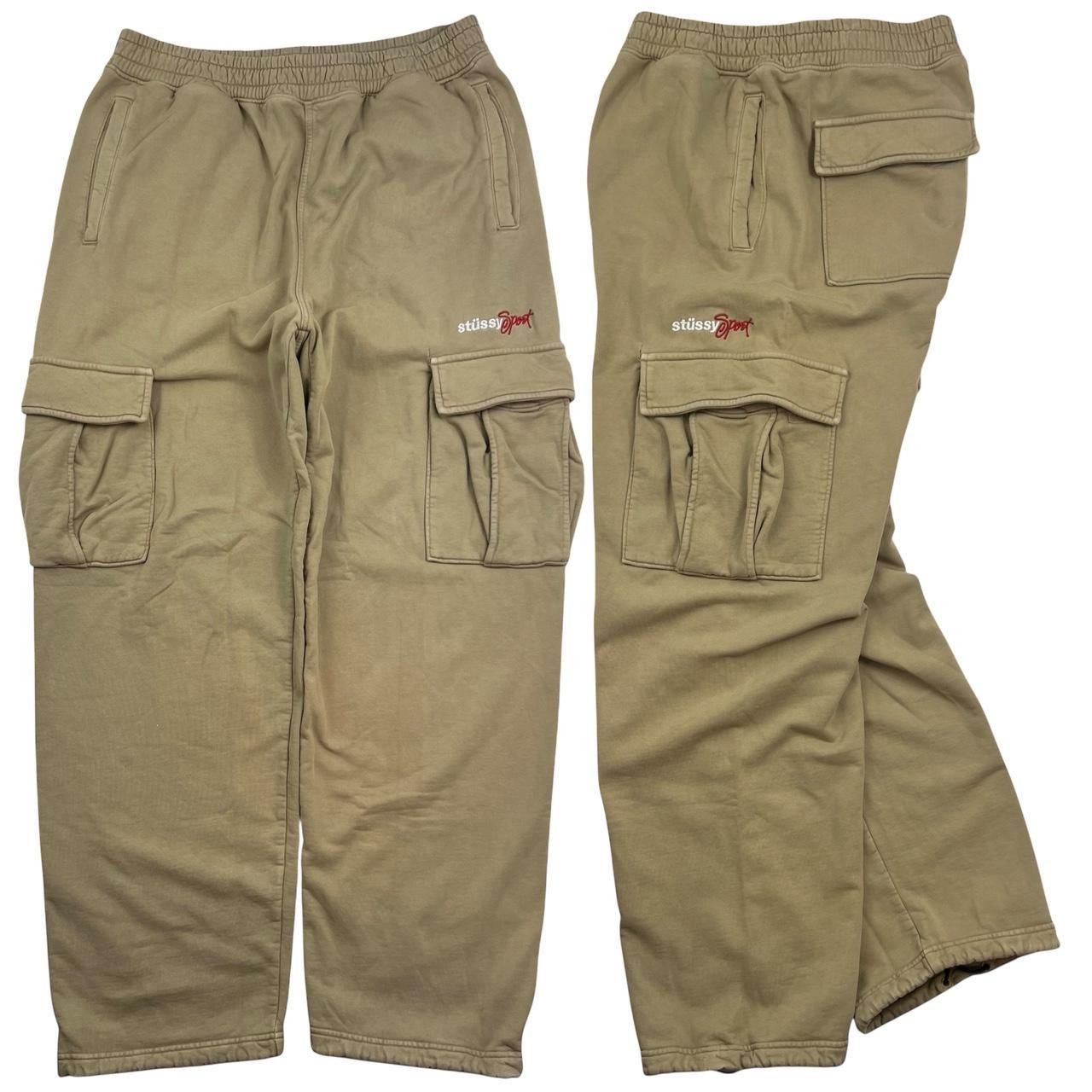 Stussy Stussy Sport Tan Cargo Joggers / Sweatpants - Medium Size US 34 / EU 50 - 1 Thumbnail