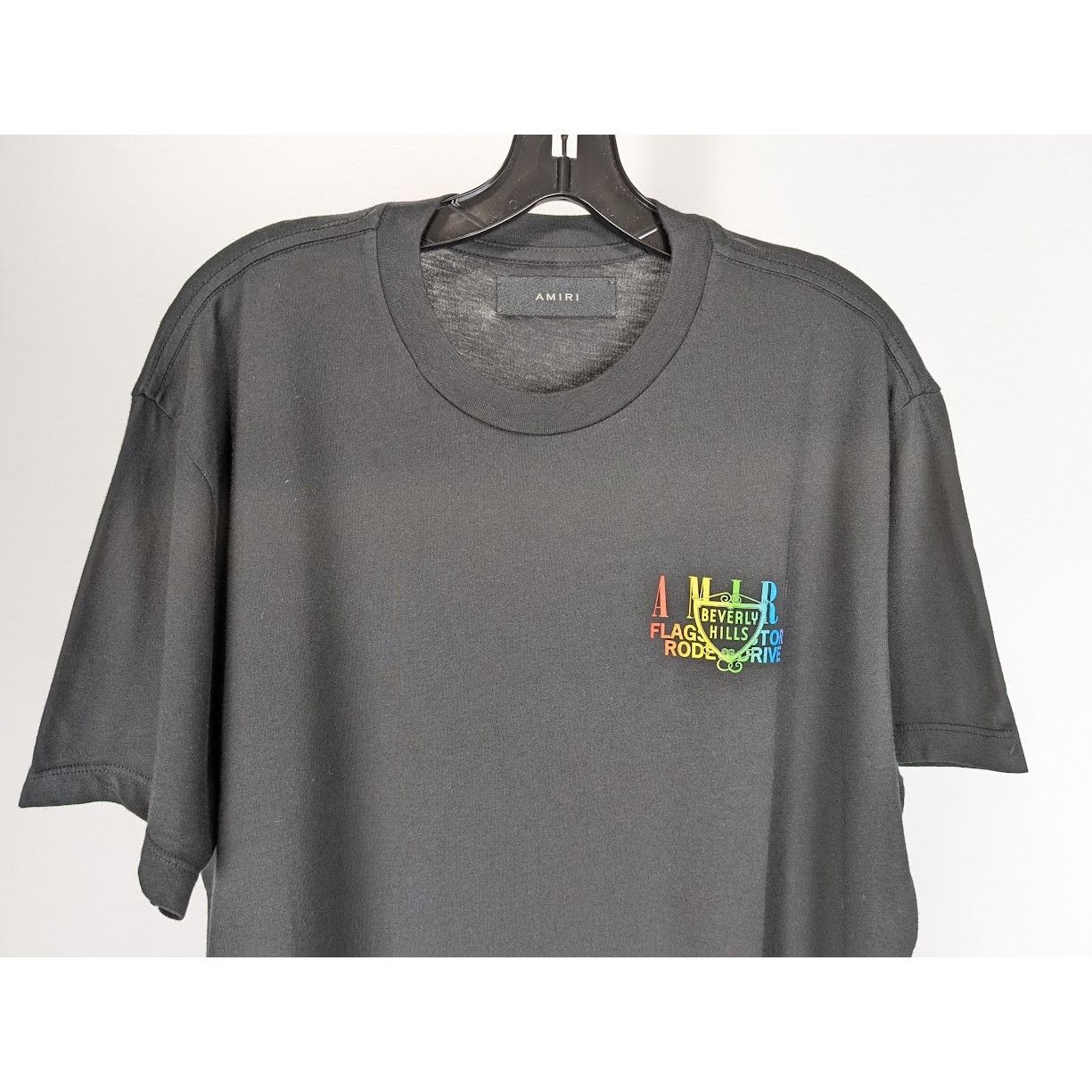 Amiri o1rshd1 Q:3 / Amiri XO Beverly Hills Tee in Black / Rainbow Size US M / EU 48-50 / 2 - 6 Thumbnail