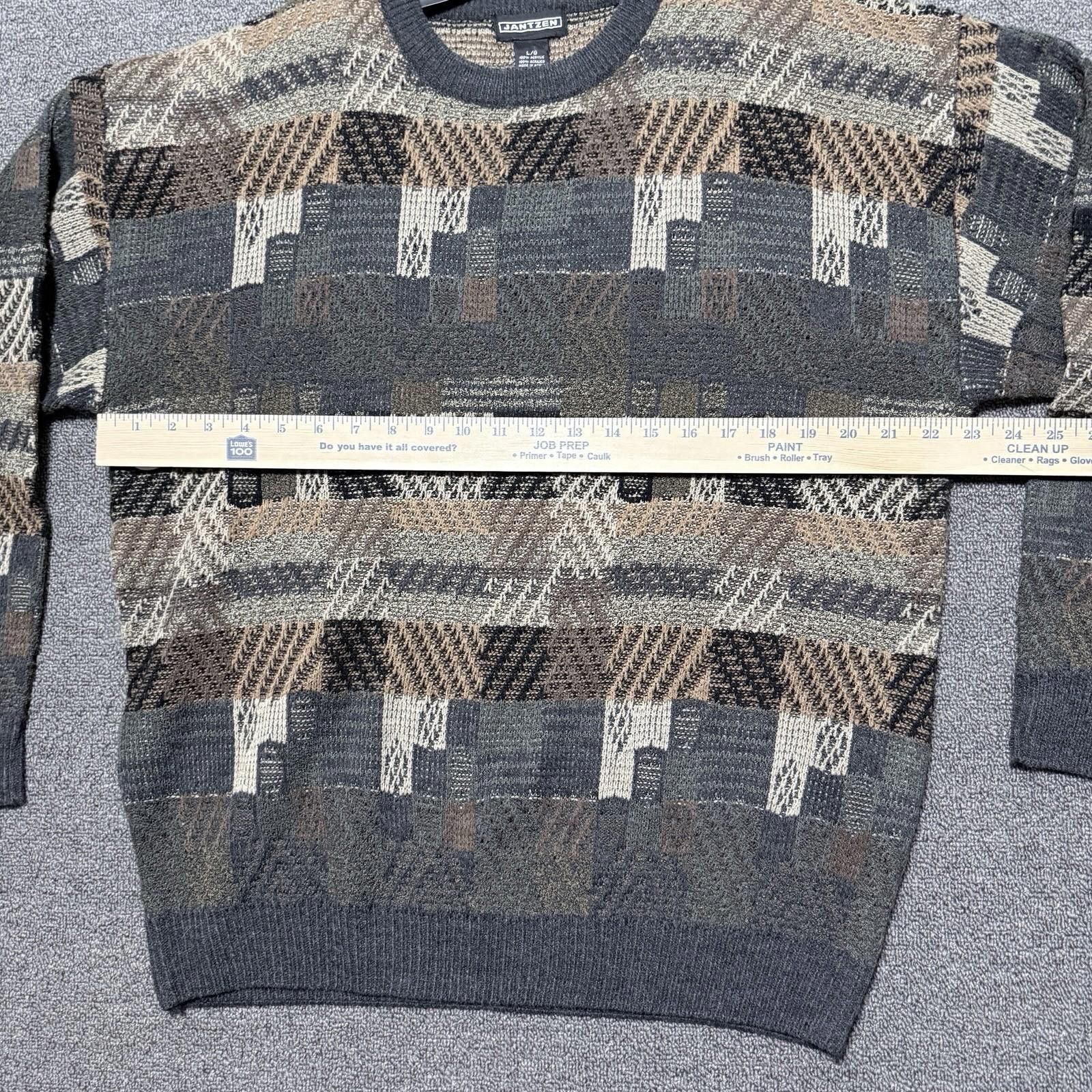 Jantzen NWT Vintage Jantzen Geometric Jacquard Sweater Mens L 90s Size US L / EU 52-54 / 3 - 5 Thumbnail