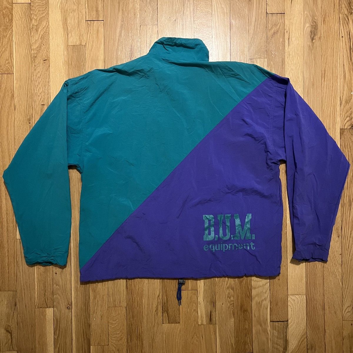 B.U.M Equipment Vintage BUM Equipment 1/4 Zip Jacket Mens XL Teal Purple Size US XL / EU 56 / 4 - 4 Thumbnail