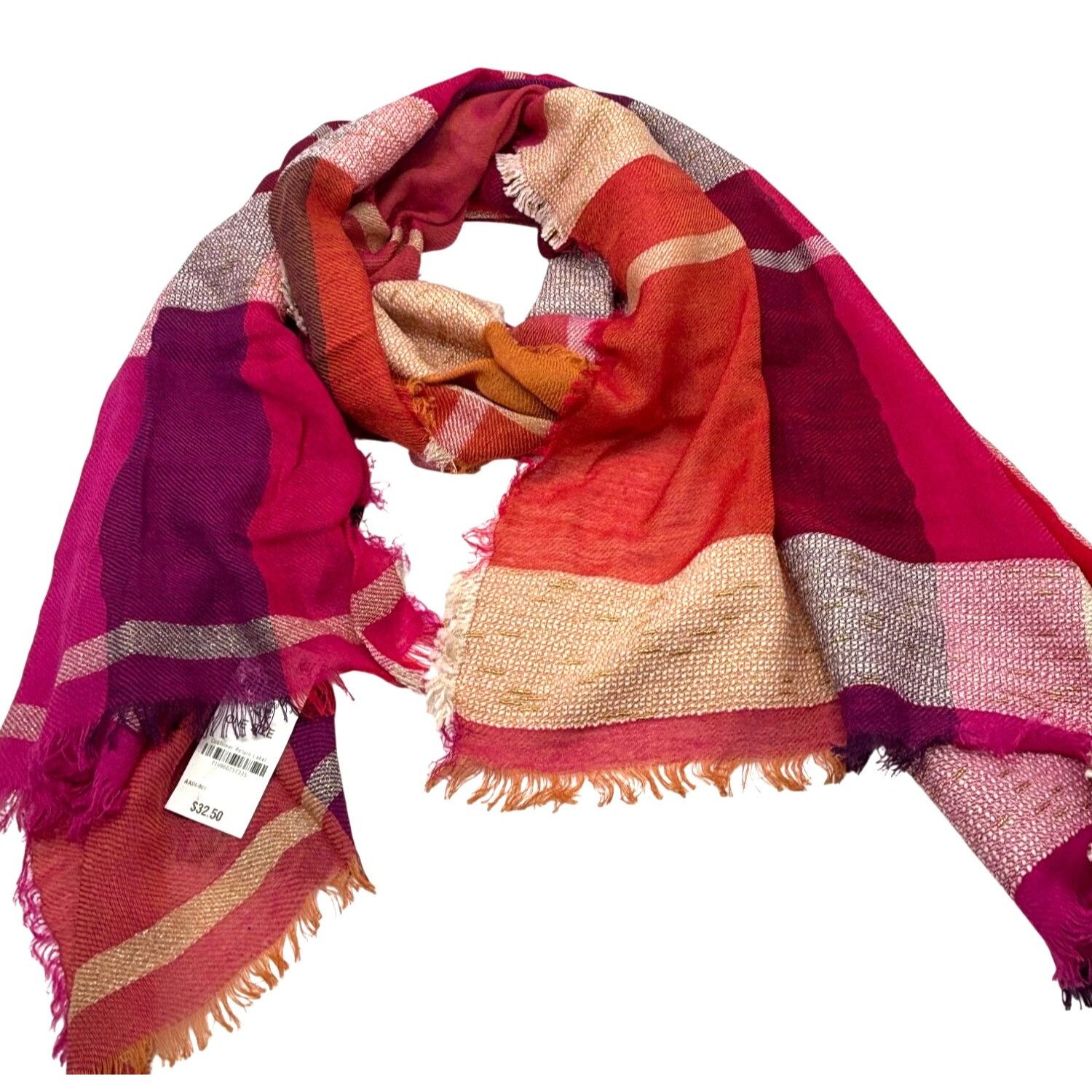 Other INC International Concepts INC Touch Of Shine Plaid Wrap Sca Size ONE SIZE - 1 Thumbnail