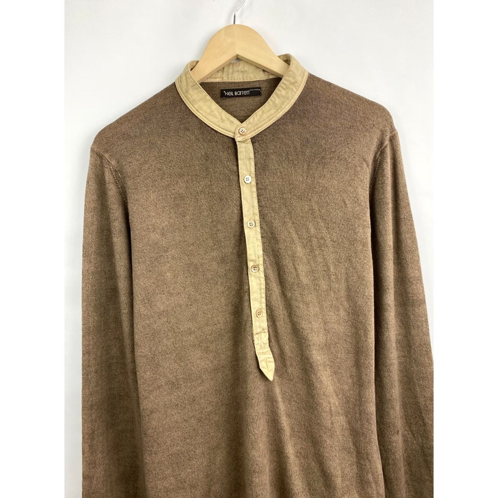 Neil Barrett Neil Barrett Pura Lana Vergine Merino Sweaters Made in Italy L Pullover Mens Brown Size L Size US L / EU 52-54 / 3 - 5 Thumbnail
