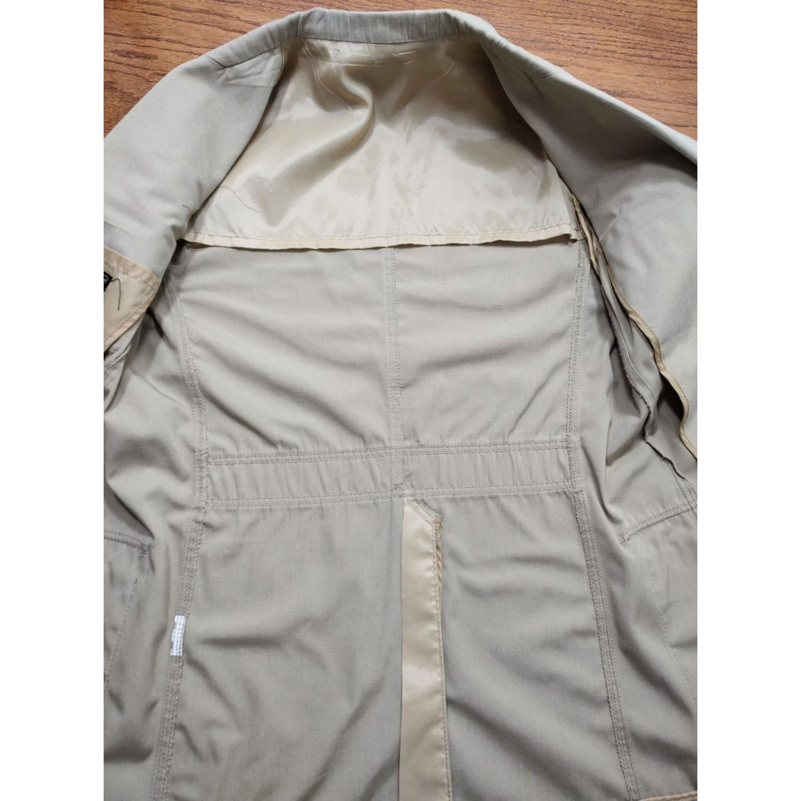 Lee VINTAGE 1970s Lee Lee 3PC Separate Tan Cotton Blend Suit Jacket/Pants Size 38 Chest 30 Waist Regular Inseam 29 Mens Size 36R - 5 Thumbnail