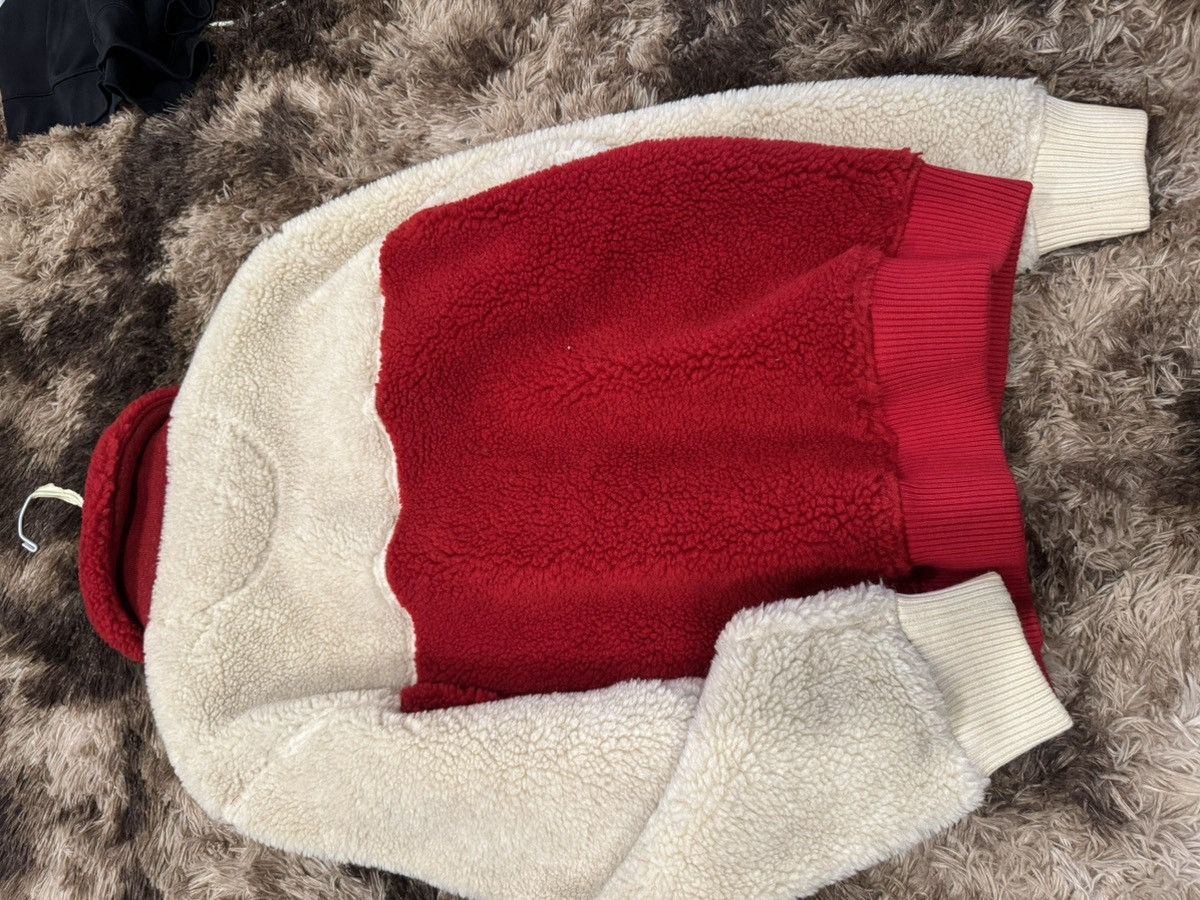 Eric Emanuel Eric Emanuel EE High Pile Fleece Jacket Size M Red/Cream Size US M / EU 48-50 / 2 - 2 Thumbnail