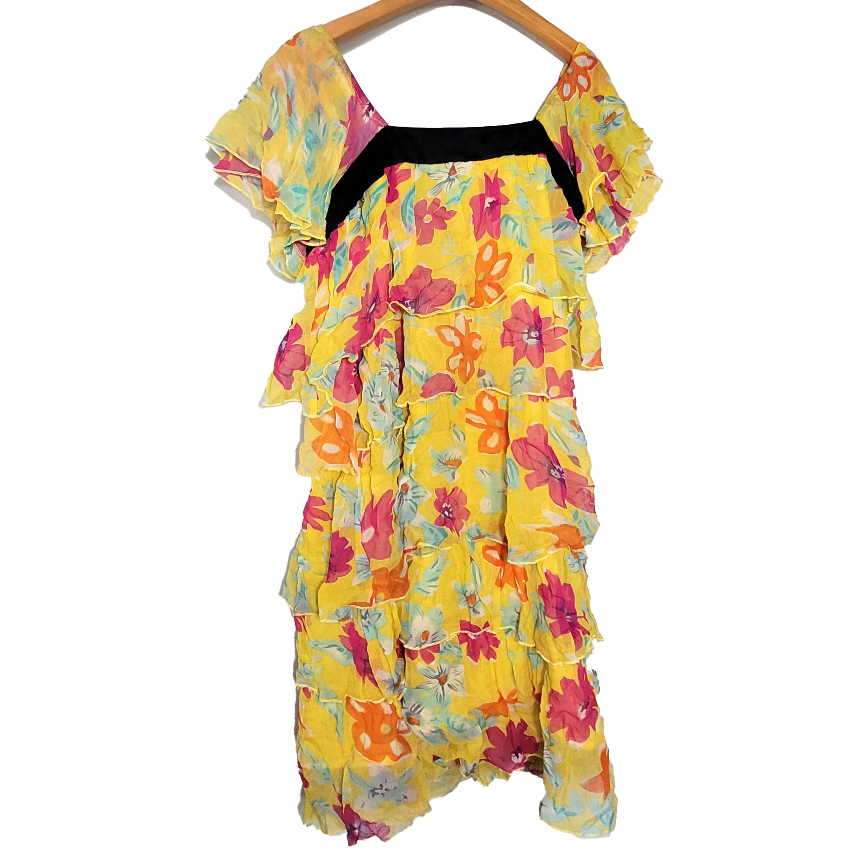 Other Women's Silk Short Sleeve Shirt Layered Dress SDB547 Size XXS / US 00 / IT 34 - 2 Thumbnail