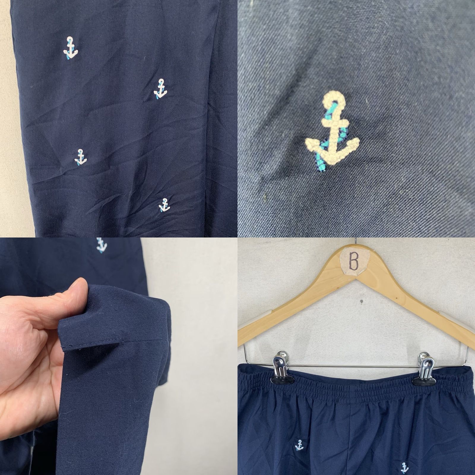 Vintage Alfred Dunner Navy Blue Classic Pull On Pants Size 8 Short Straight Embroidered Size 30" / US 8 / IT 44 - 8 Thumbnail