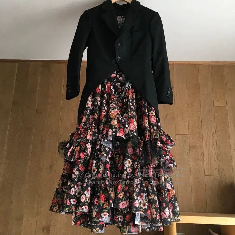 Comme des Garcons Comme Des Garcons Black vintage long coat with patched des Size XS / US 0-2 / IT 36-38 - 1 Thumbnail