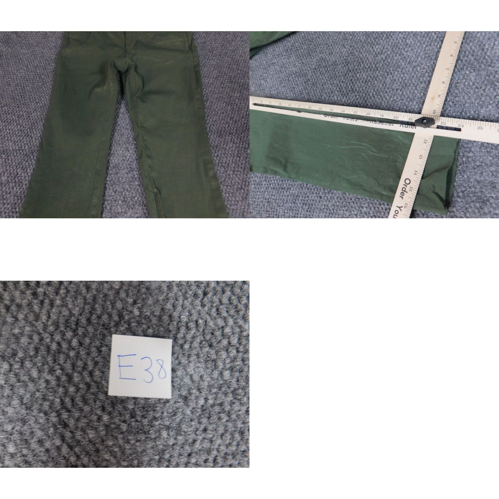 Banana Republic Banana Republic Sloan Chino Pants Womens 0P Petites Green 24in Inseam Crop StretchZipper Regular Straight Cotton Lyocell N/A Size 27" / US 4 / IT 40 - 9 Thumbnail