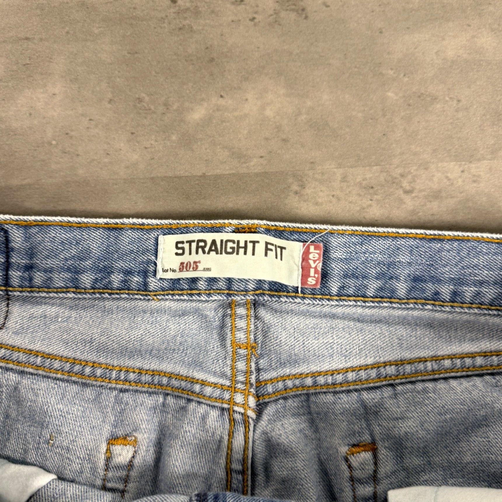 Levi's VINTAGE Levi's 505 Jeans Mens 36x32 Light Wash Distressed Straight 5-Pocket Denim male Regular Spring Summer Fall Winter Mens Size US 36 / EU 52 - 5 Thumbnail