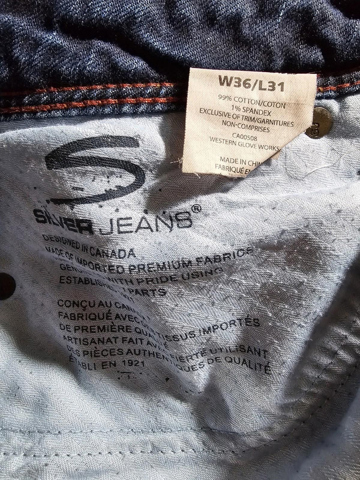 Silver Jeans Co. silver jeans Canada men's 36x31 Approx 36x30 Embroidered Size US 36 / EU 52 - 10 Thumbnail