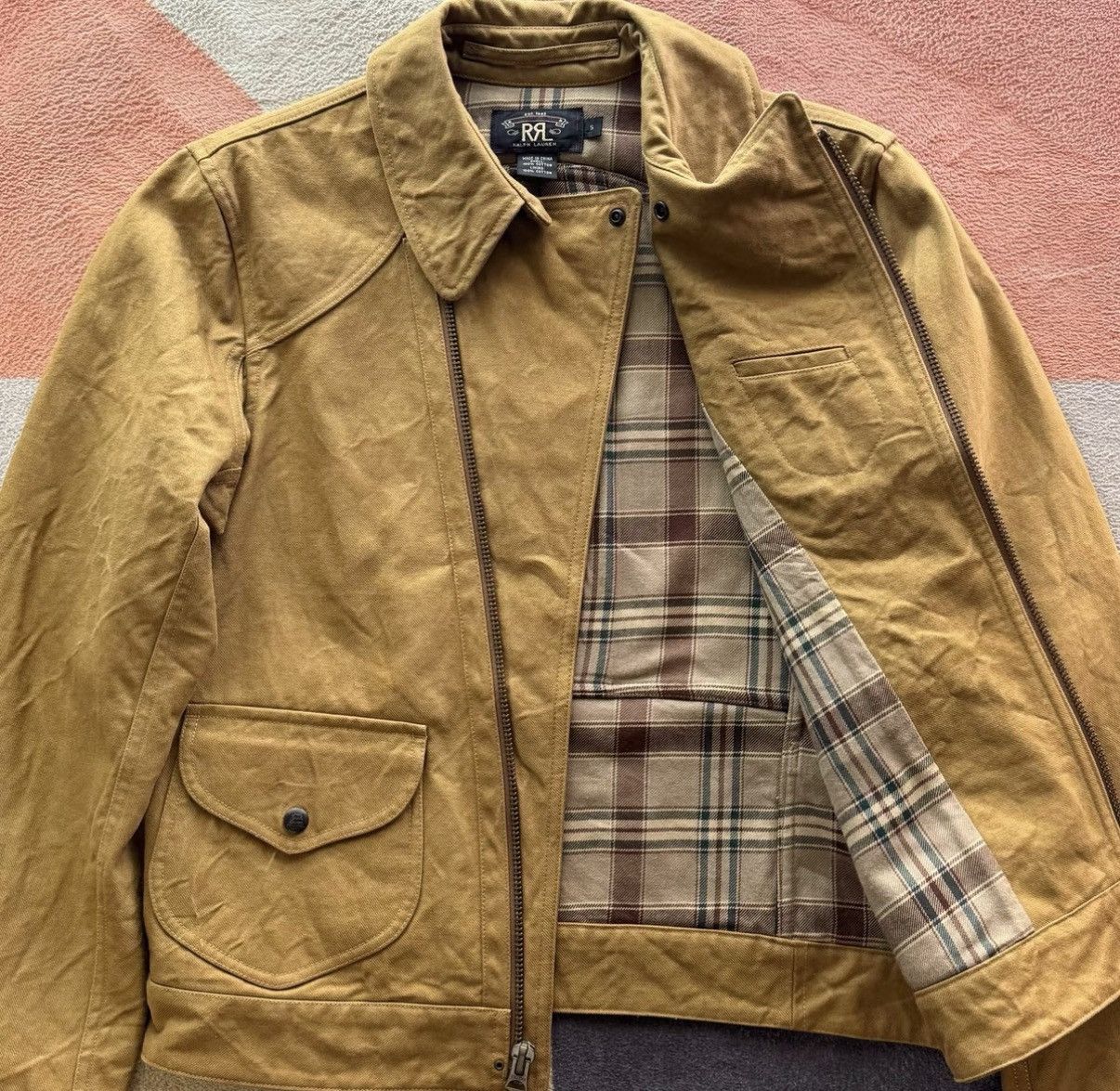 RRL Ralph Lauren RRL Ralph Lauren Double RL Asymmetrical Zip Moto Jacket K22 Size US S / EU 44-46 / 1 - 2 Thumbnail