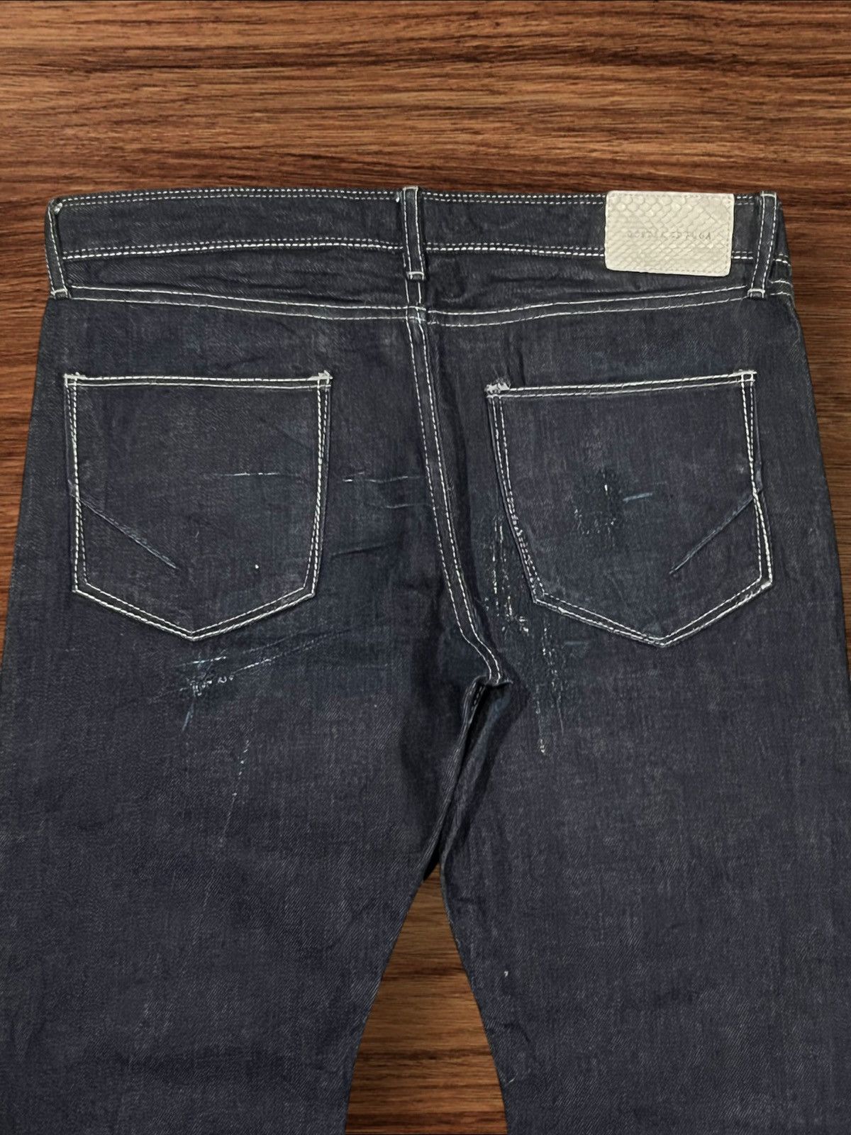 GOSTAR DE FUGA × If Six Was Nine × Le Grande Bleu (L.G.B.) Japanese Gostar De Fuga Dark Washed Selvedge Button Fly Jean Size US 32 / EU 48 - 10 Thumbnail