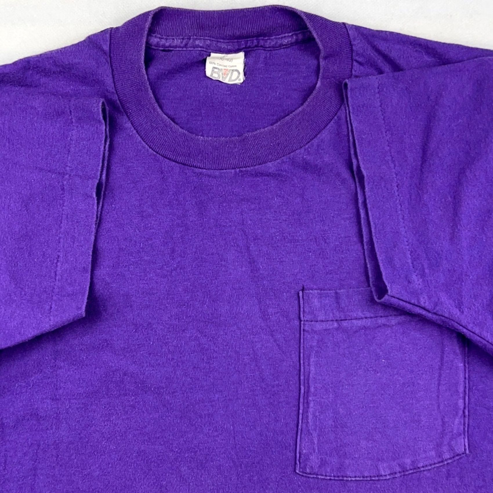 Vintage VINTAGE B.V.D T-Shirt Purple 80s 90s Short Sleeve Crew Neck Cotton Men Small Regular Basic Shirt Mens Size US S / EU 44-46 / 1 - 7 Thumbnail