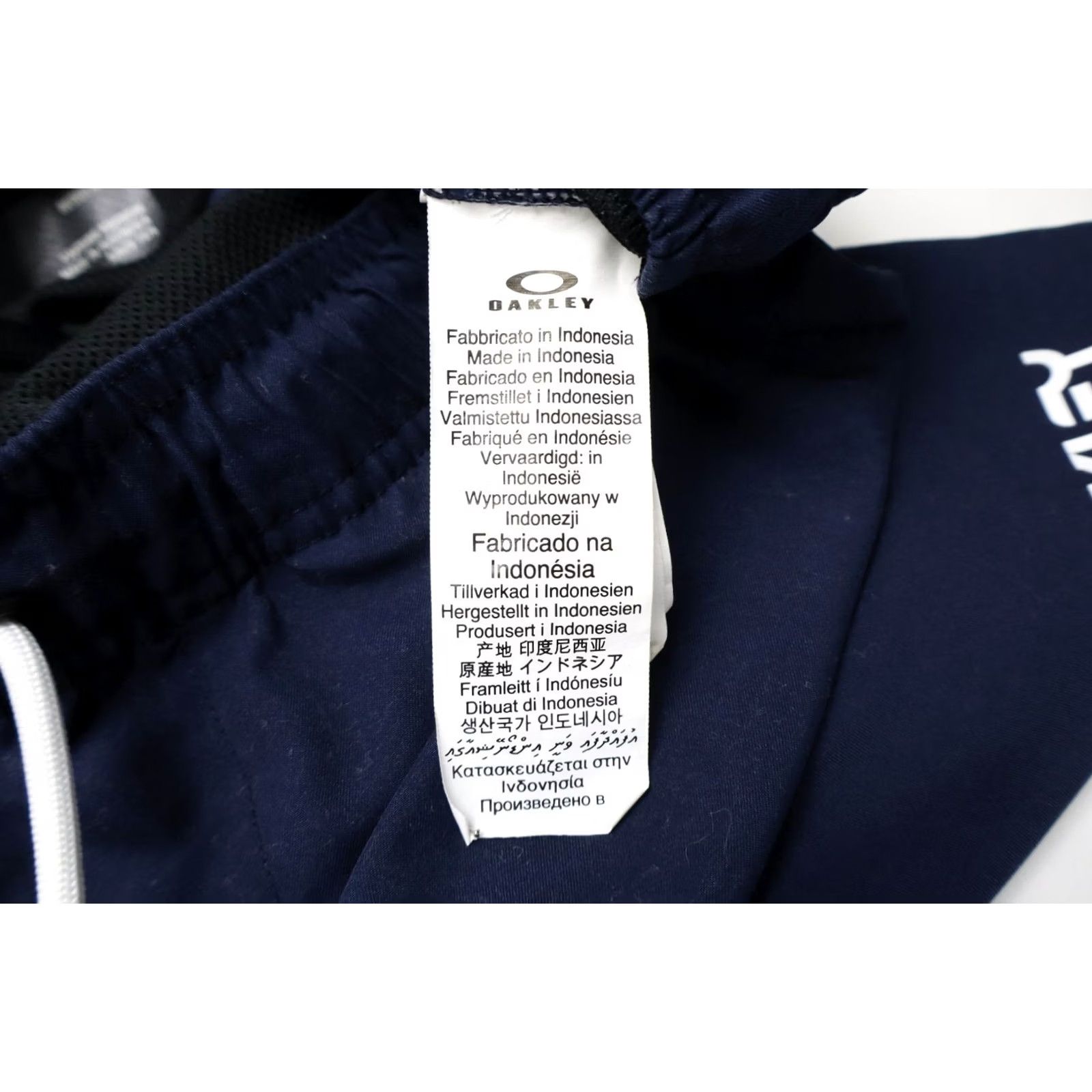 Oakley OAKLEY Shorts MEDIUM Blue Regular Fit Elastic Waist Drawstring Logo Men's Size US 31 - 6 Thumbnail