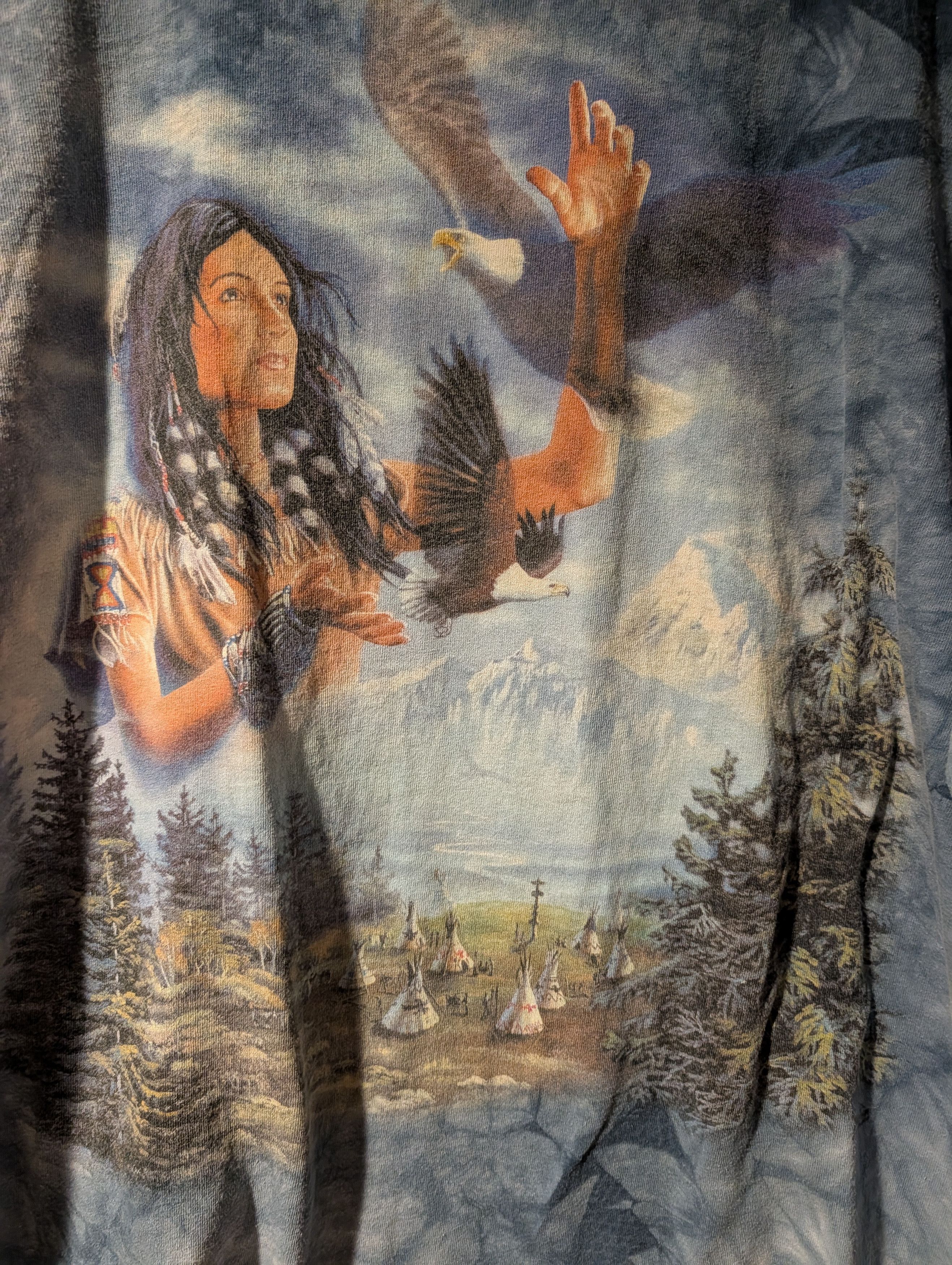 The Mountain Vintage The Mountain Native American Indian Tribal T Shirt Size US XXL / EU 58 / 5 - 2 Thumbnail