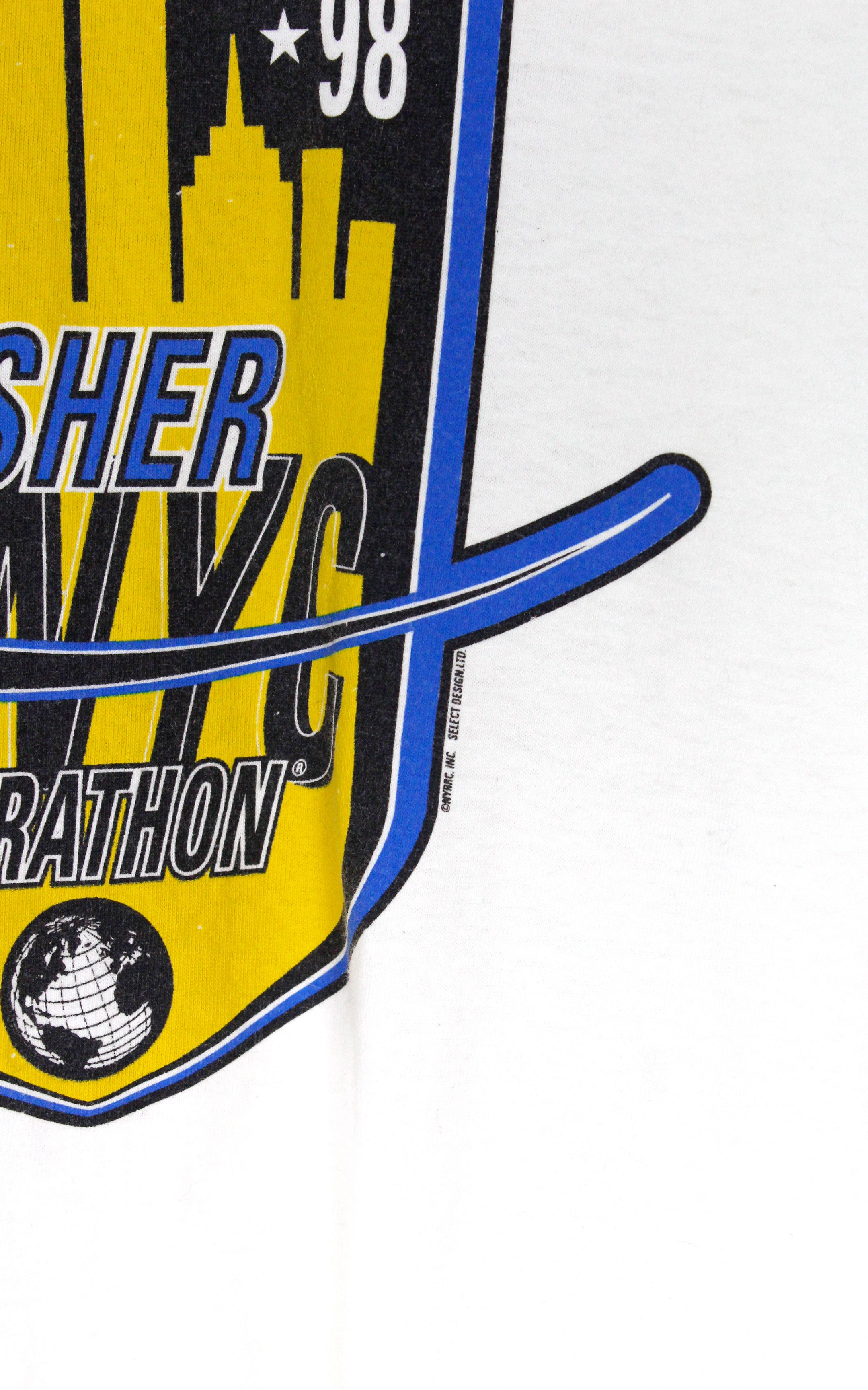 Vintage 90s Vintage NYC Marathon Finisher T-Shirt Tee 1998 Size US L / EU 52-54 / 3 - 3 Thumbnail