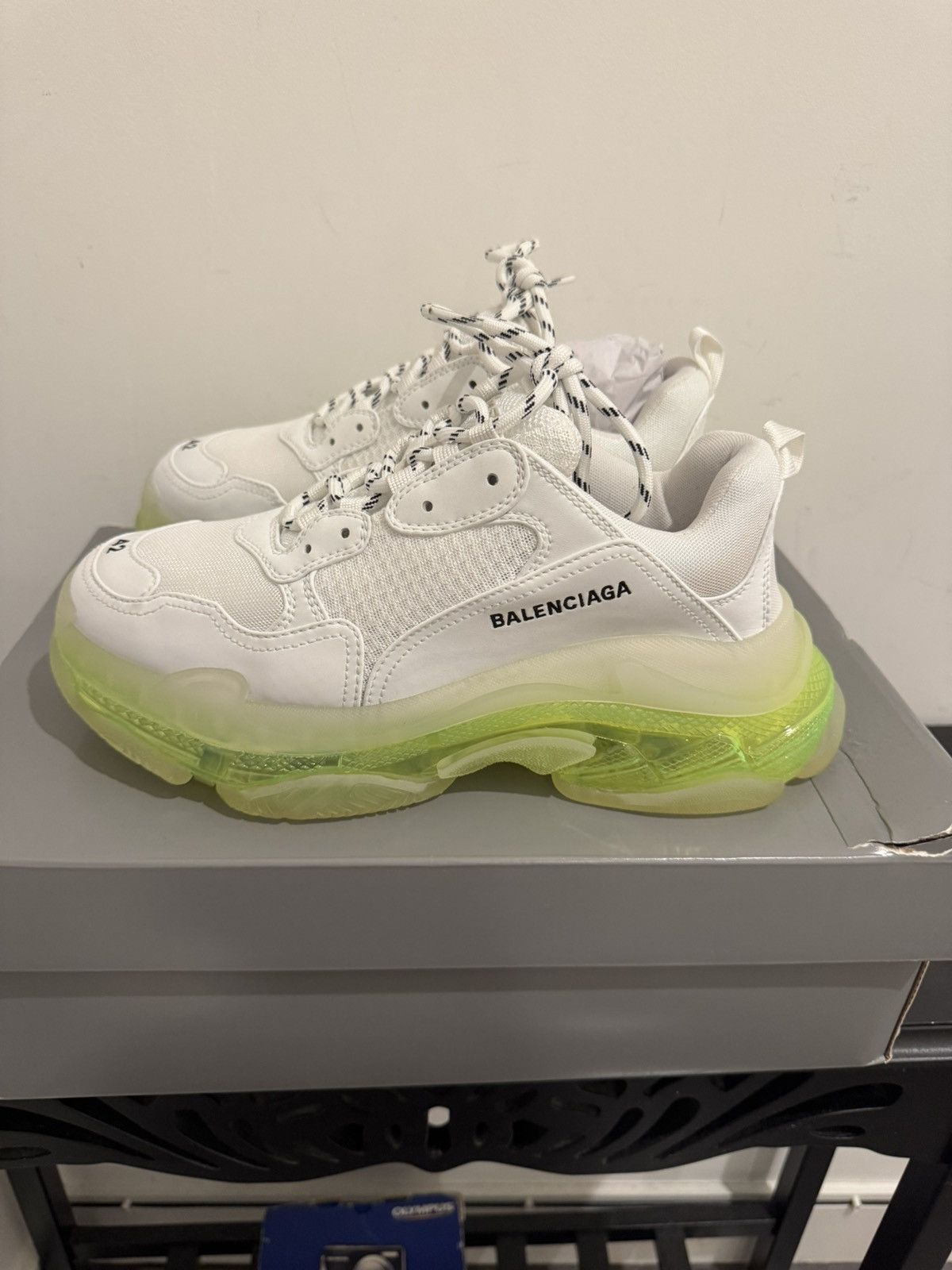 Balenciaga Balenciaga Triple S Clear Sole White Fluo Yellow Size US 9 / EU 42 - 1 Thumbnail