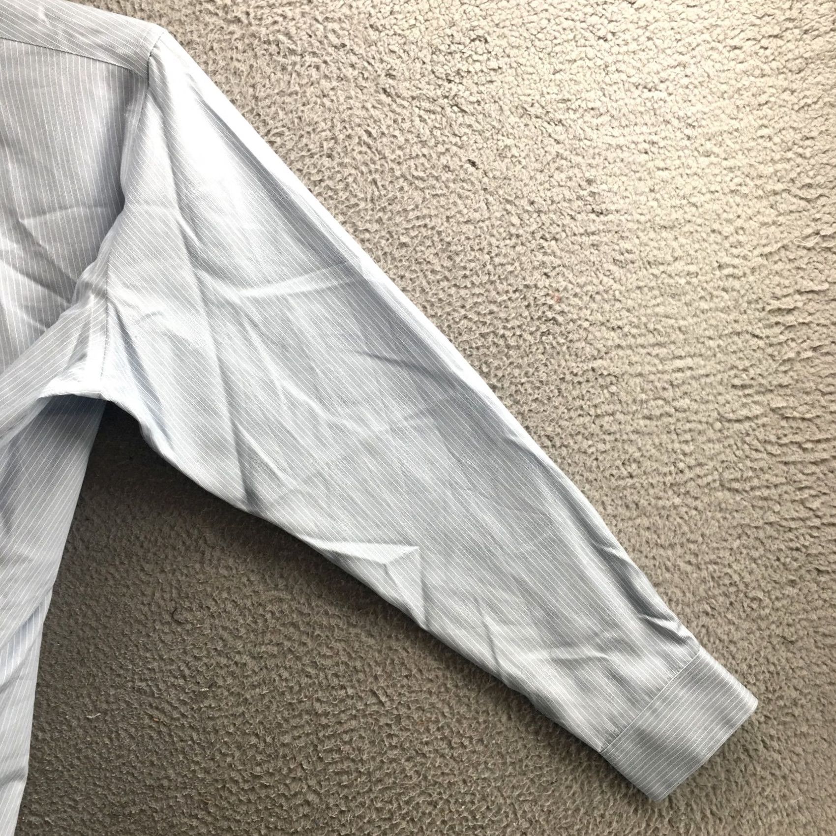 Calvin Klein Calvin Klein Slim Fit Button Up Shirt Mens 18 Tall Blue Striped Long Sleeve Shirt Mens 18 Tall Blue Striped Long Sleeve Size US XXL / EU 58 / 5 - 4 Thumbnail
