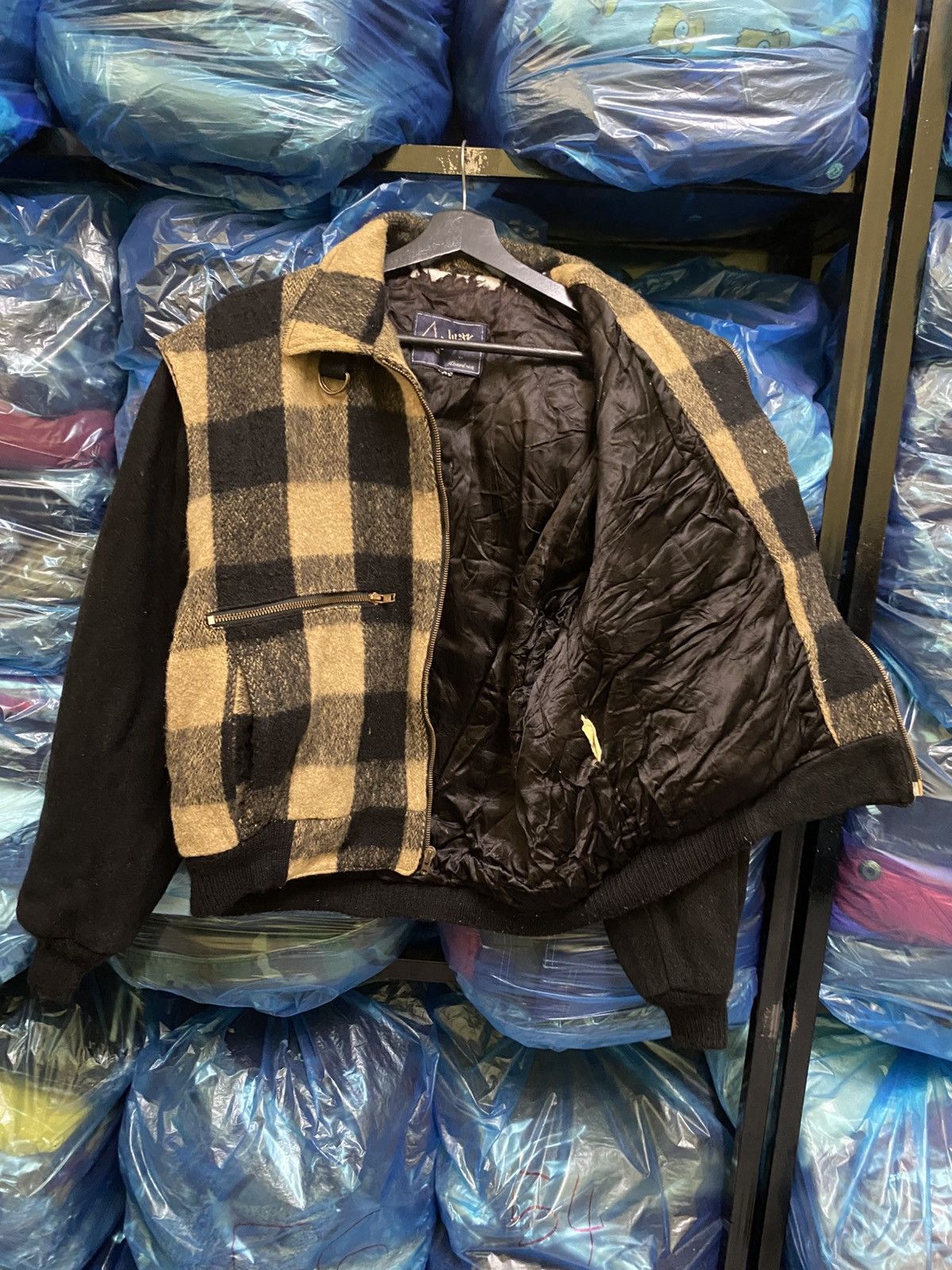 John Weitz Vintage 80s John Weitz Buffalo Plaid Wool Jacket Men’s Black Size US M / EU 48-50 / 2 - 10 Thumbnail