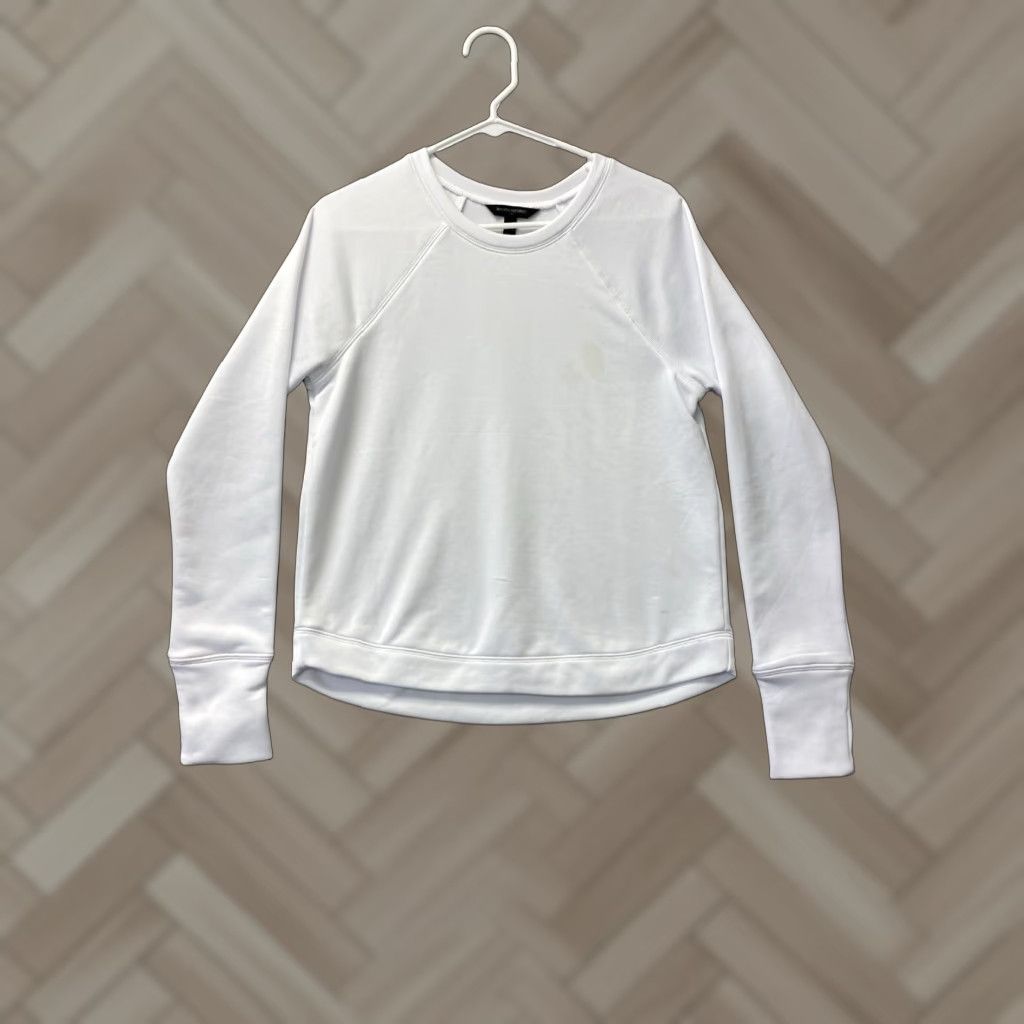 Banana Republic Banana Republic Sweatshirt Crew Shirt White S Women Regular?? Size S / US 4 / IT 40 - 1 Thumbnail