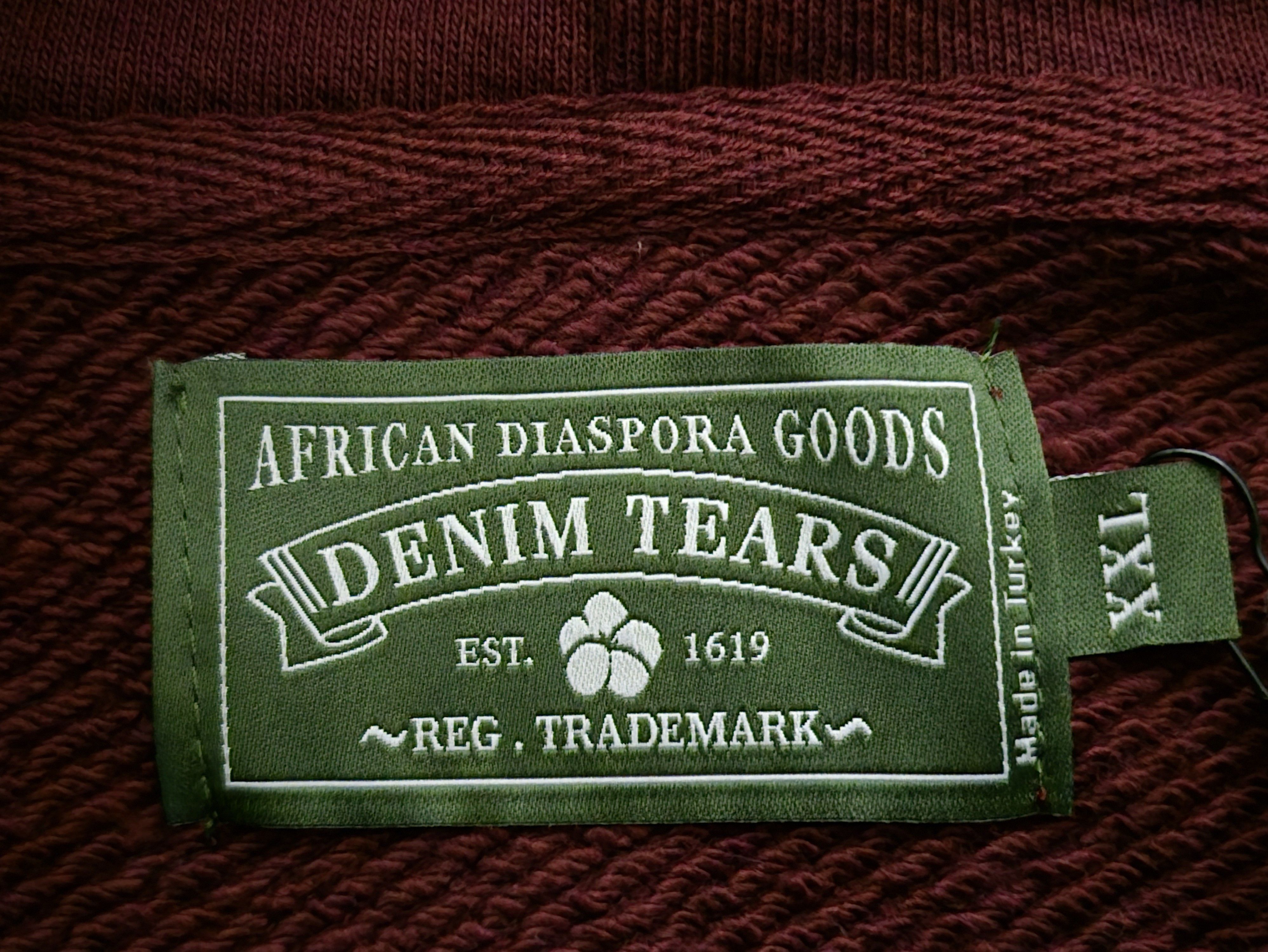 DENIM TEARS Cotton Wreath Hoodie Burgundy Size US XXL / EU 58 / 5 - 9 Thumbnail