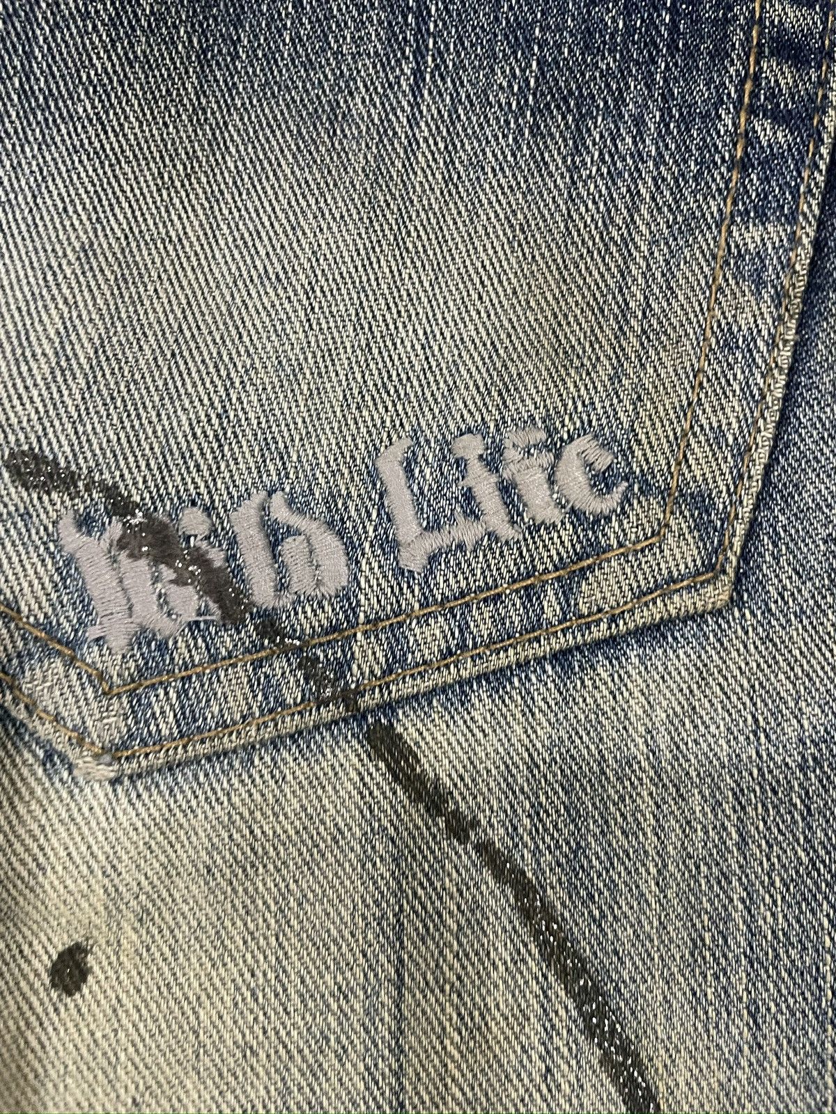 14th Addiction Wildlife Japanese Destroyed Dusty Dirt Rockers Jeans Size US 33 - 20 Thumbnail